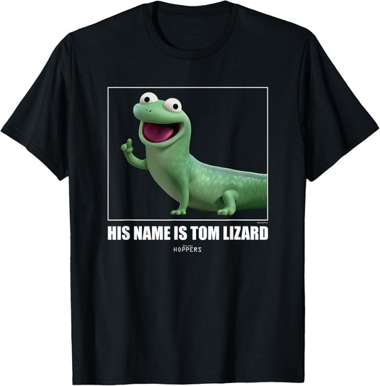 Disney Pixar Hoppers Tom Lizard Cute 3D Character Aesthetic T-Shirt - T-Shirt | Black