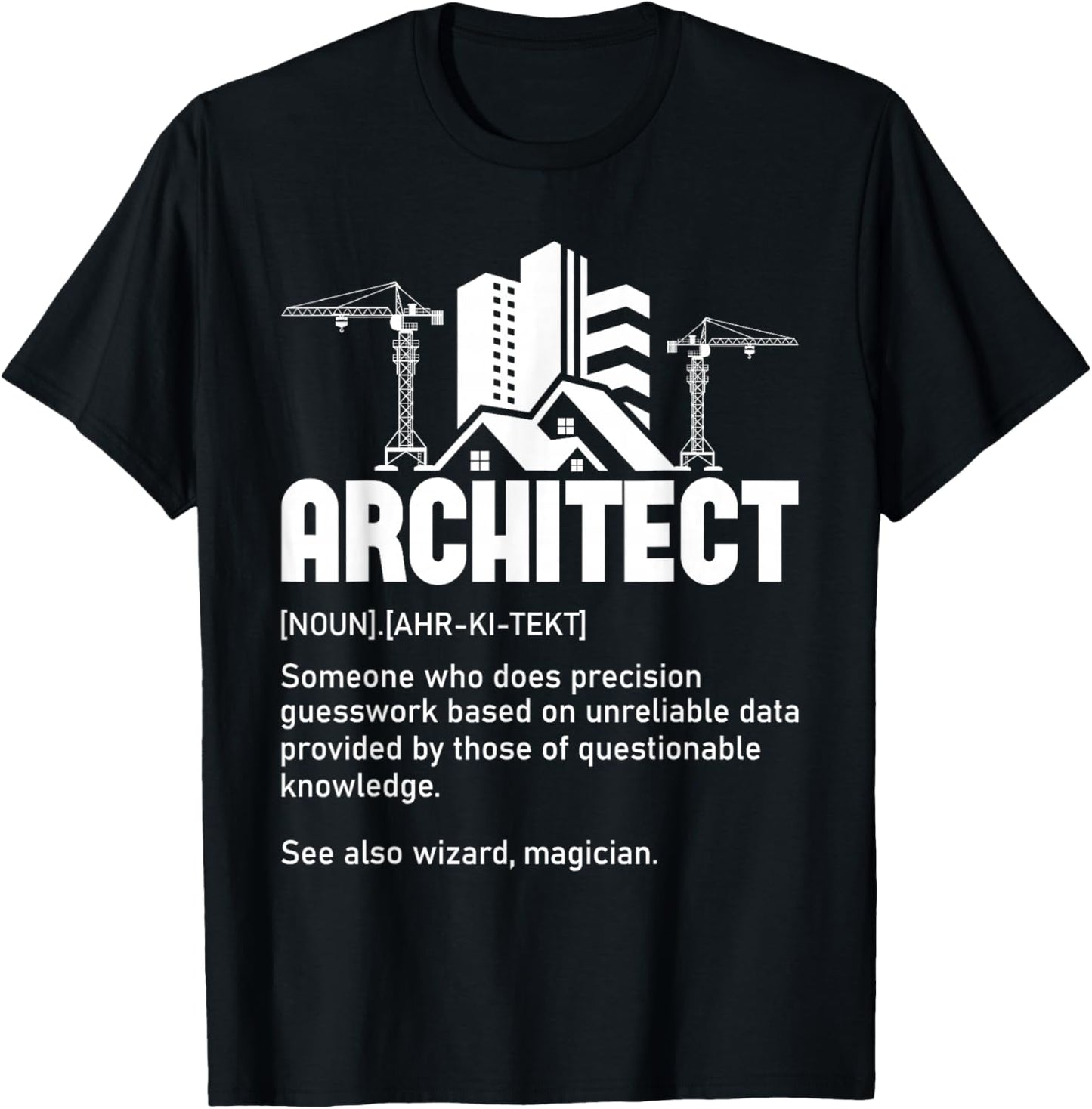 Architect - Architecture Artwork Design Building Planner T-Shirt - T-Shirt | Black