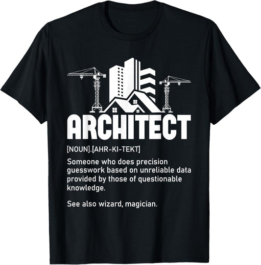 Architect - Architecture Artwork Design Building Planner T-Shirt - T-Shirt | Black