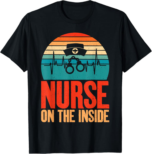 Nurse on the Inside Correctional Nurse T-Shirt - T-Shirt | Black