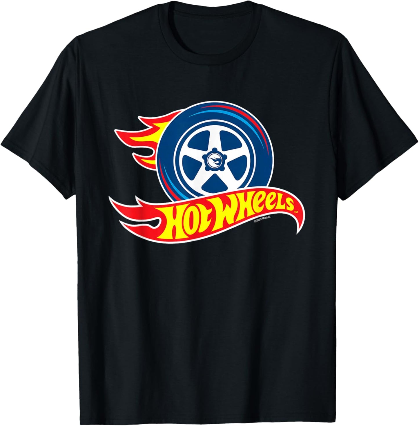 Hot Wheels - Flaming Tire Logo T-Shirt - T-Shirt | Black