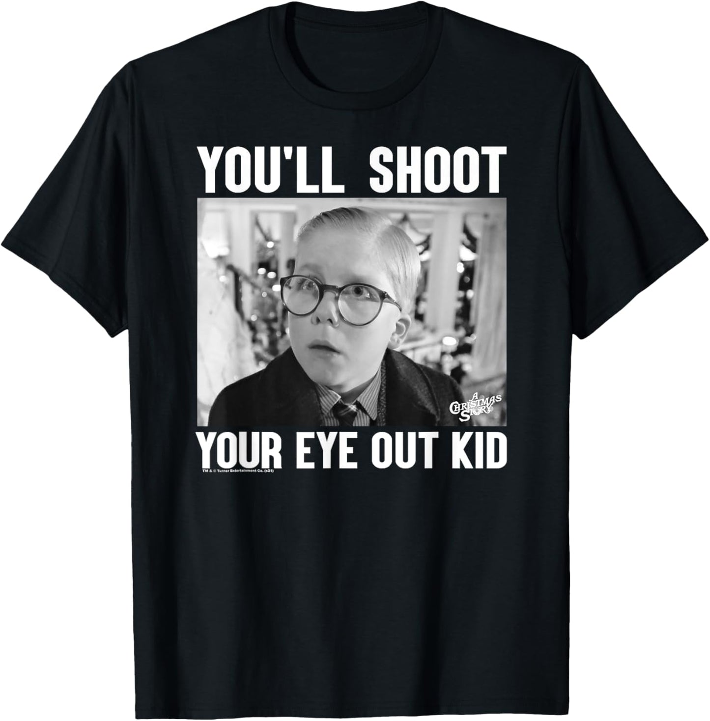 A Christmas Story Sad Ralphie Black and White Photo Holiday T-Shirt - T-Shirt | Black