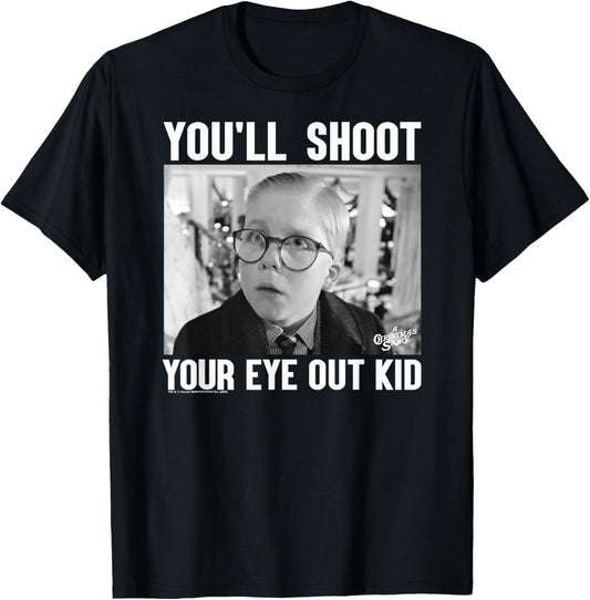 A Christmas Story Sad Ralphie Black and White Photo Holiday T-Shirt - T-Shirt | Black