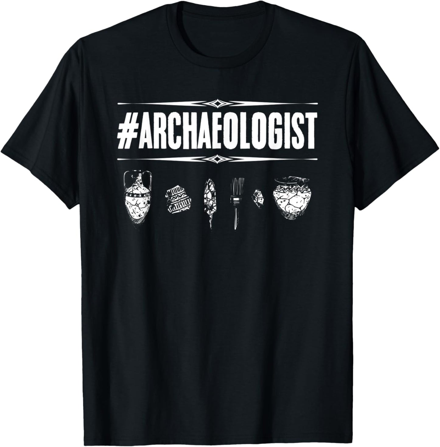 Archaeologist Fossil Paleontologist Anthropologist History T-Shirt - T-Shirt | Black