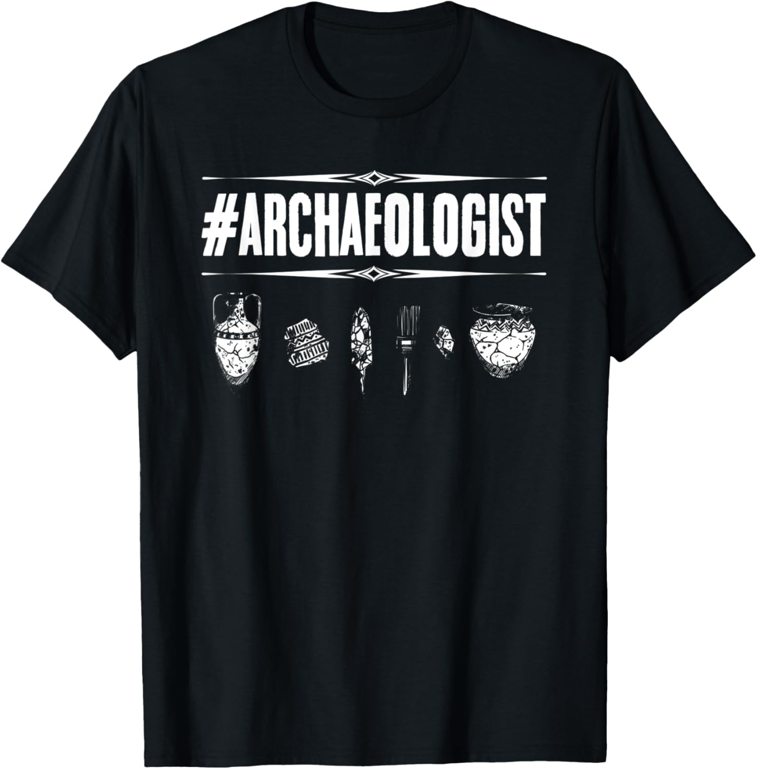 Archaeologist Fossil Paleontologist Anthropologist History T-Shirt - T-Shirt | Black