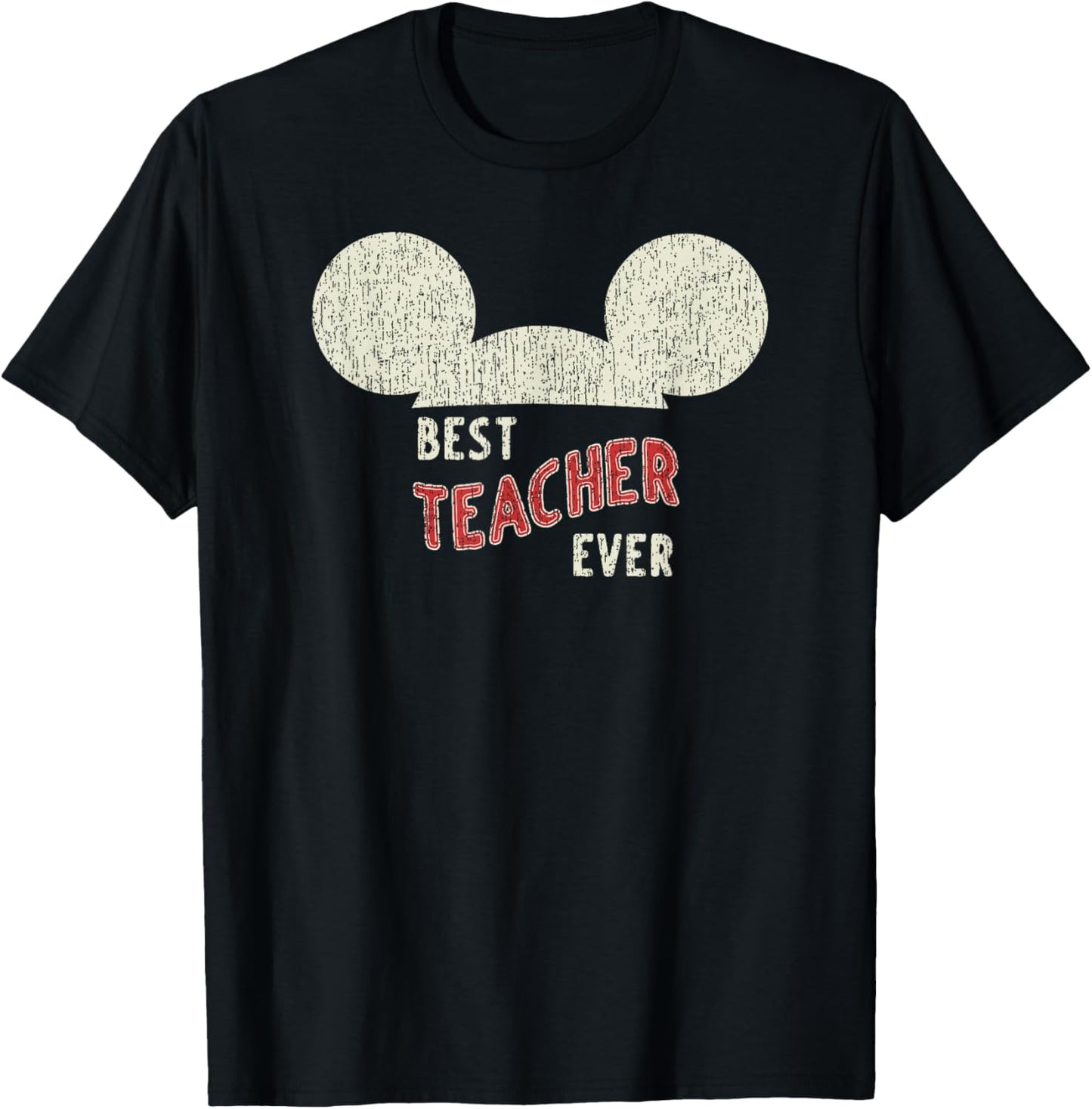 Disney Mickey Mouse Best Teacher Ever T-Shirt - T-Shirt | Black