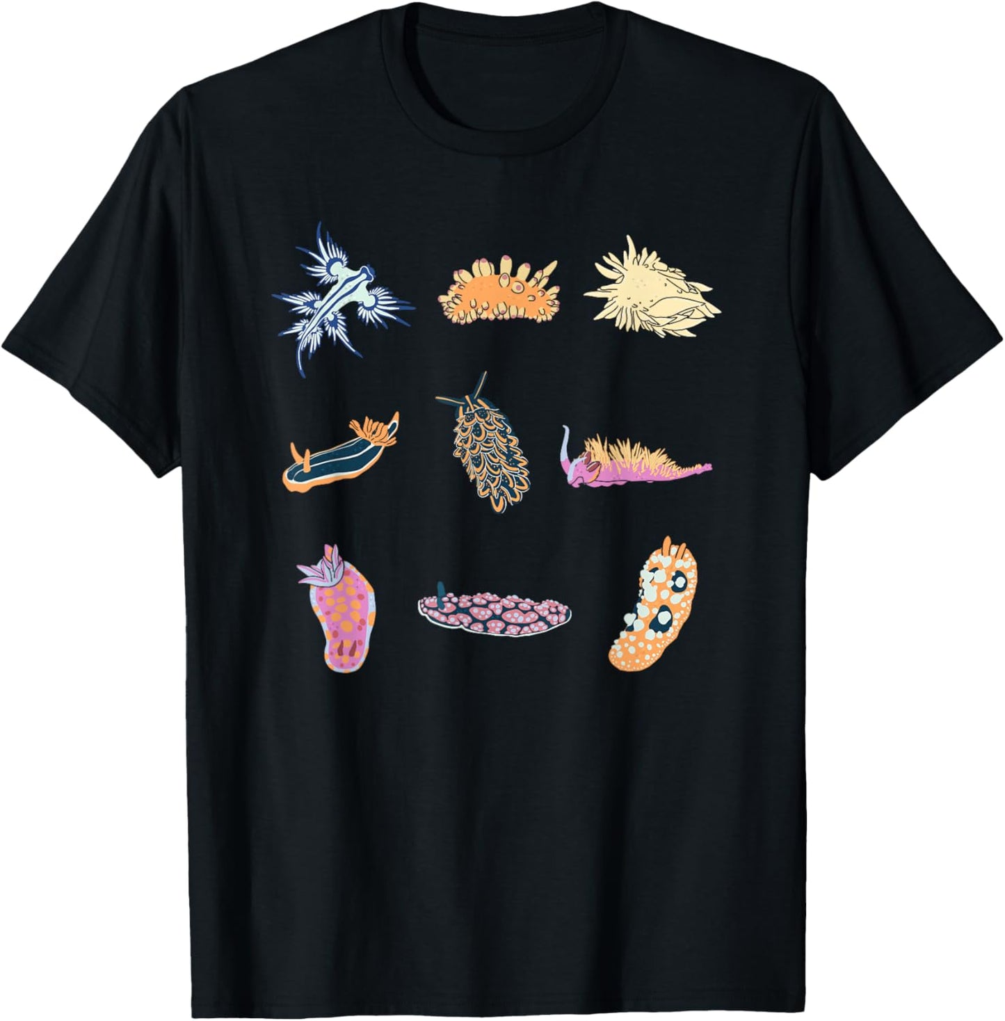 Nudibranch Sea Snail Marine Biologist and Aquarian T-Shirt - T-Shirt | Black