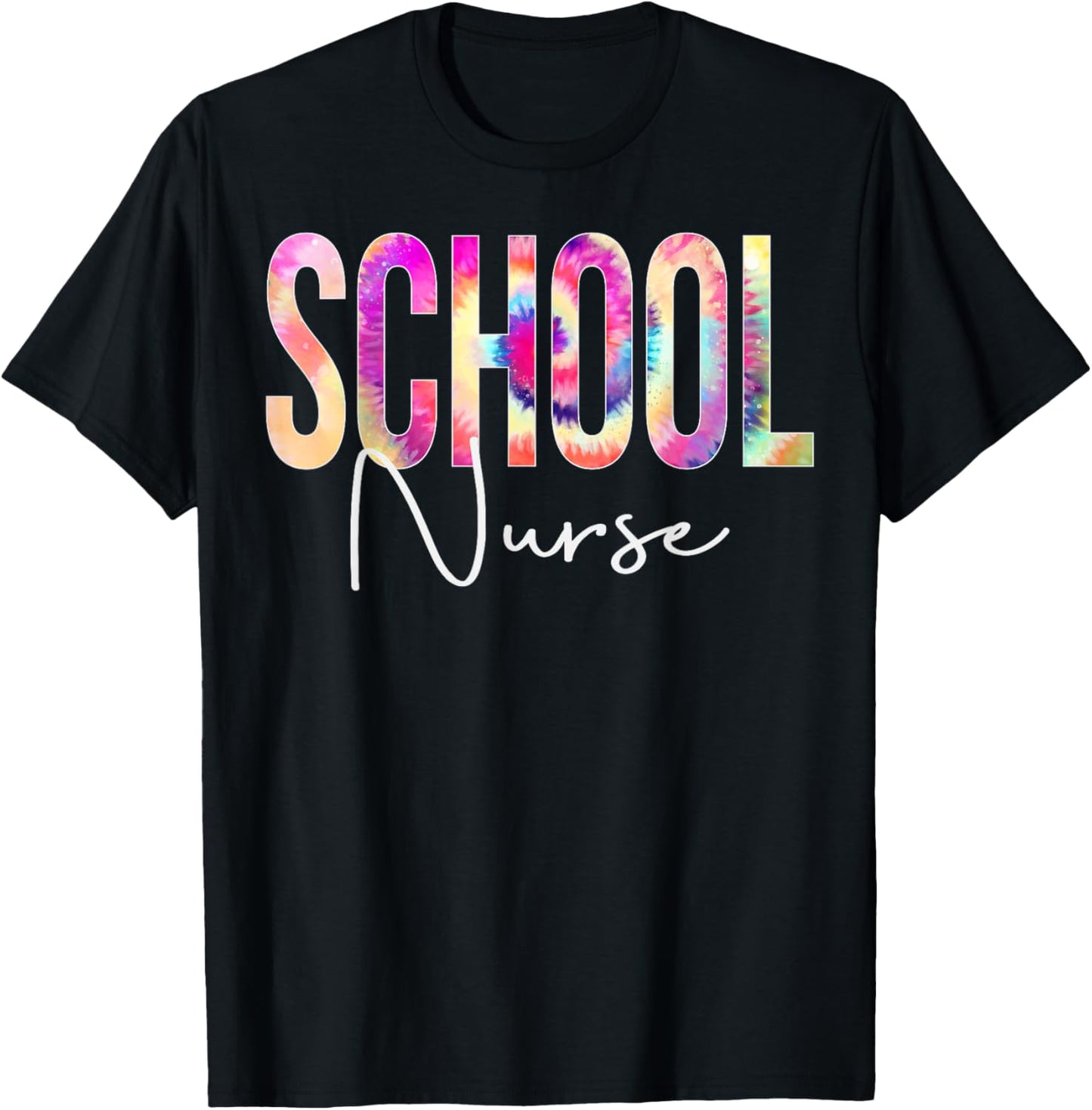 School Nurse Tie Dye Back To School women appreciation T-Shirt - T-Shirt | Black