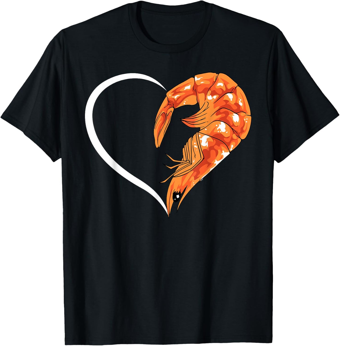 Shrimp Shirts Girls Kids Heart Cute Shrimp T-Shirt - T-Shirt | Black