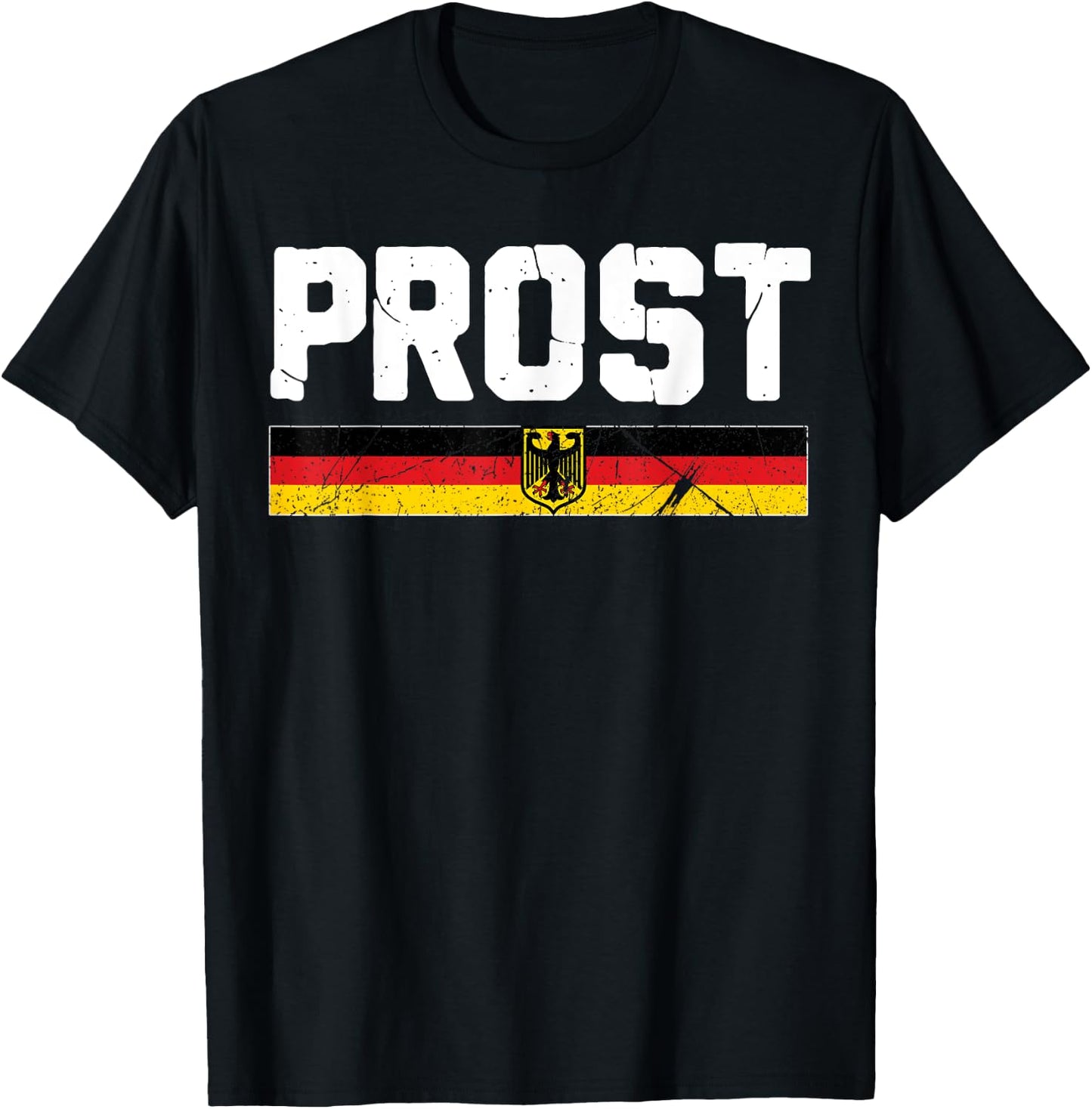Prost German Flag Eagle Bavarian Oktoberfest Men Women Kids T-Shirt - T-Shirt | Black