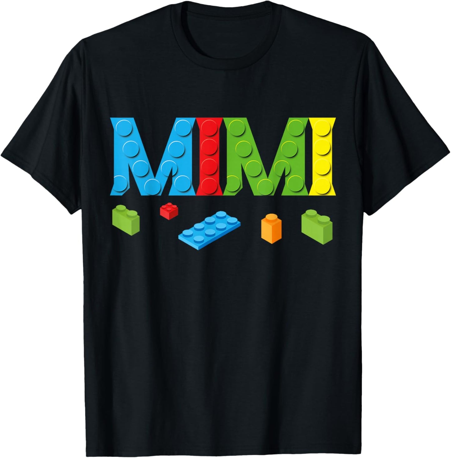 Mimi Master Builder Building Bricks Blocks Family Set Parent T-Shirt - T-Shirt | Black