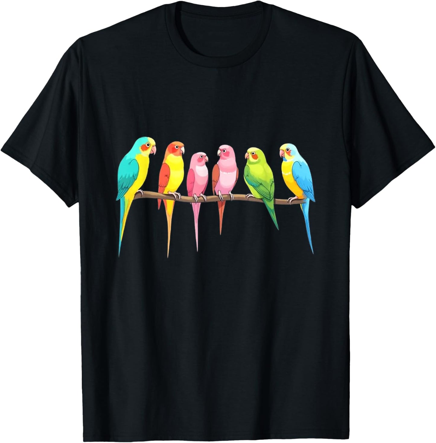 Birds on tree branch Cute Birding Bird Watching Bird Watcher T-Shirt - T-Shirt | Black