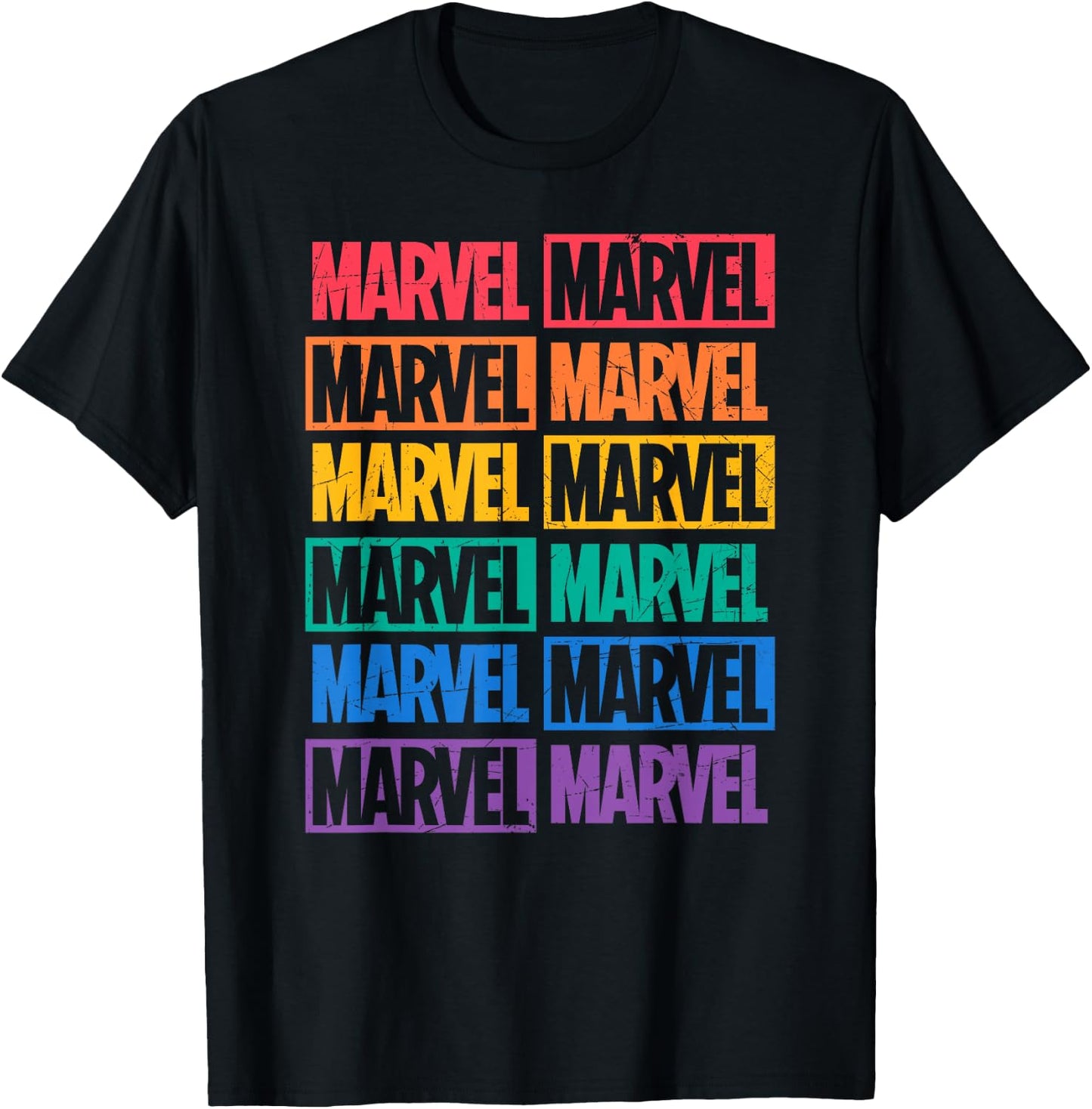 Marvel Logo Print Pride T-Shirt - T-Shirt | Black
