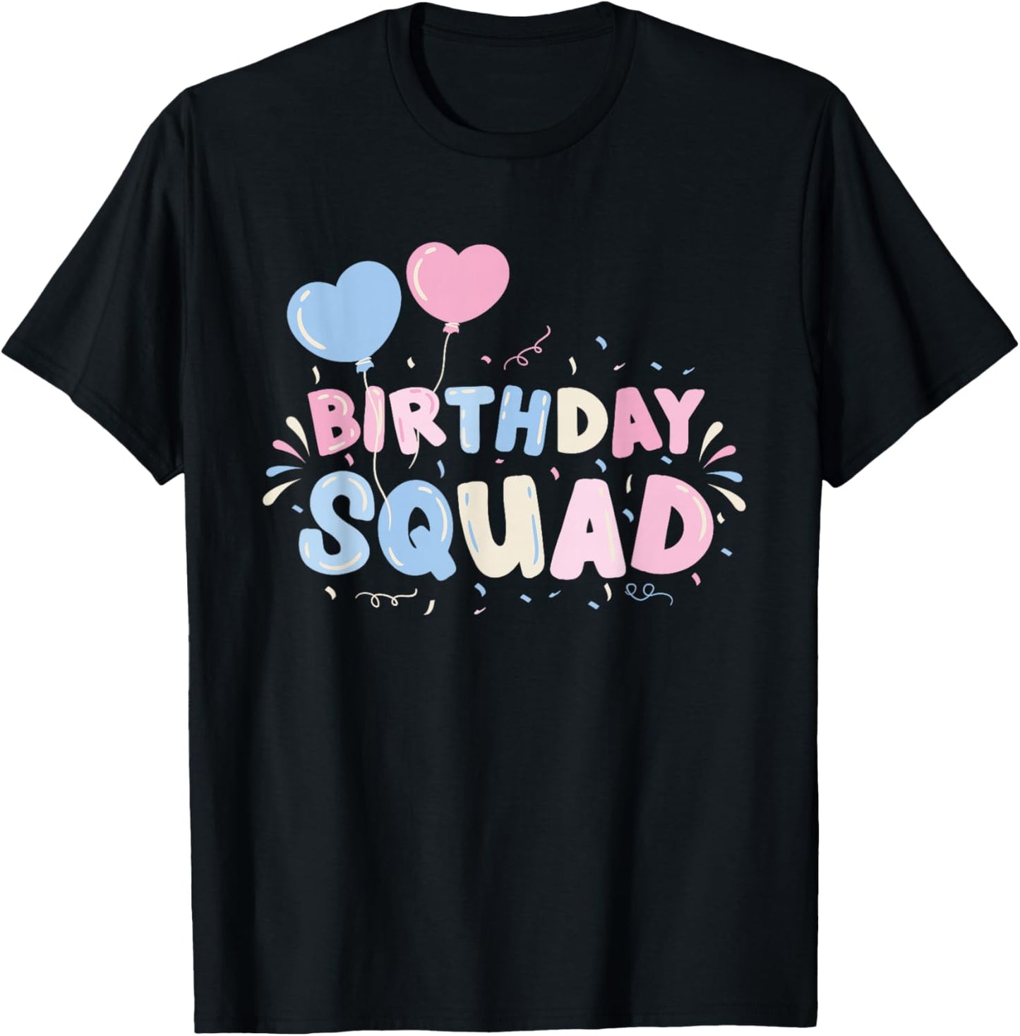 Pastel Birthday Squad for Birthday Party T-Shirt - T-Shirt | Black
