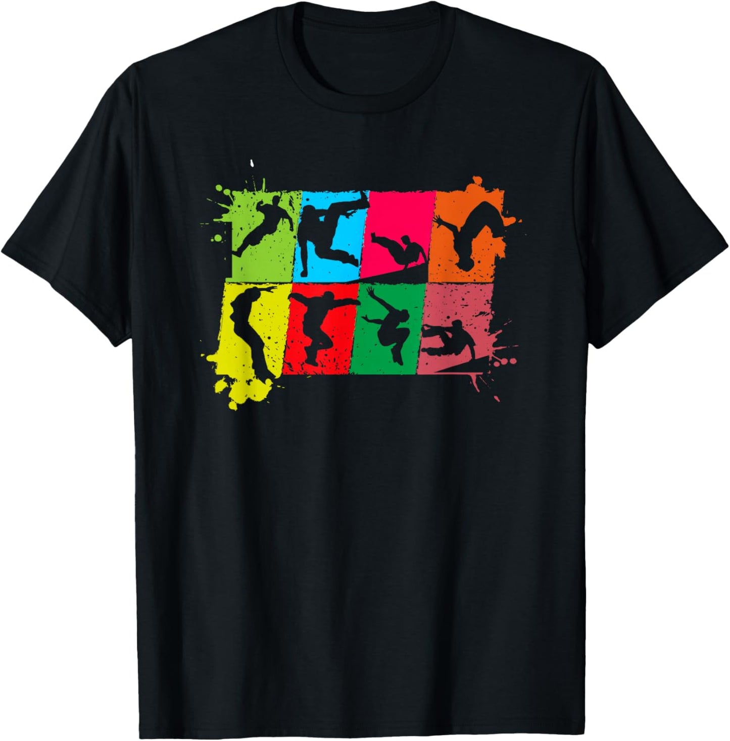 Freerunning Parkour Jump Obstacle Course Parkour T-Shirt - T-Shirt | Black