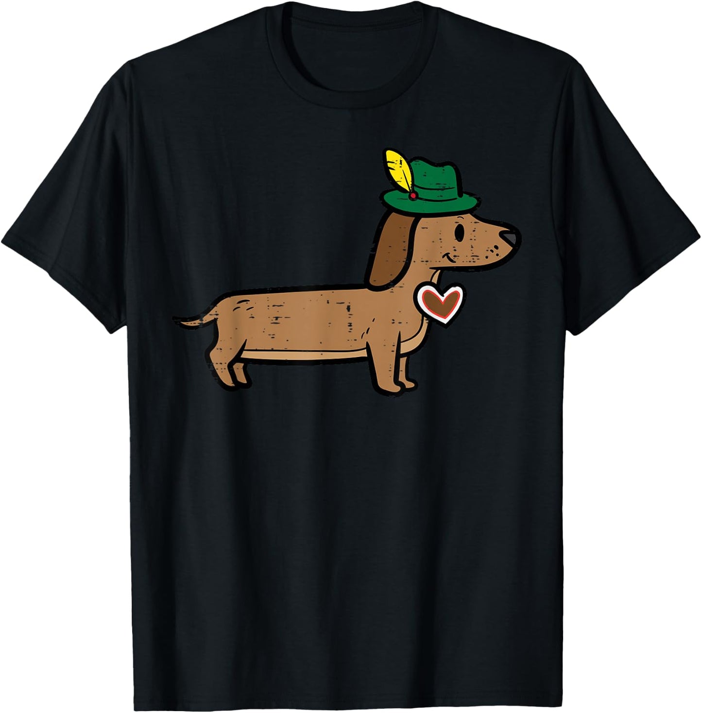 Oktoberfest Dachshund Cute Sausage Dog German Kids Men Women T-Shirt - T-Shirt | Black