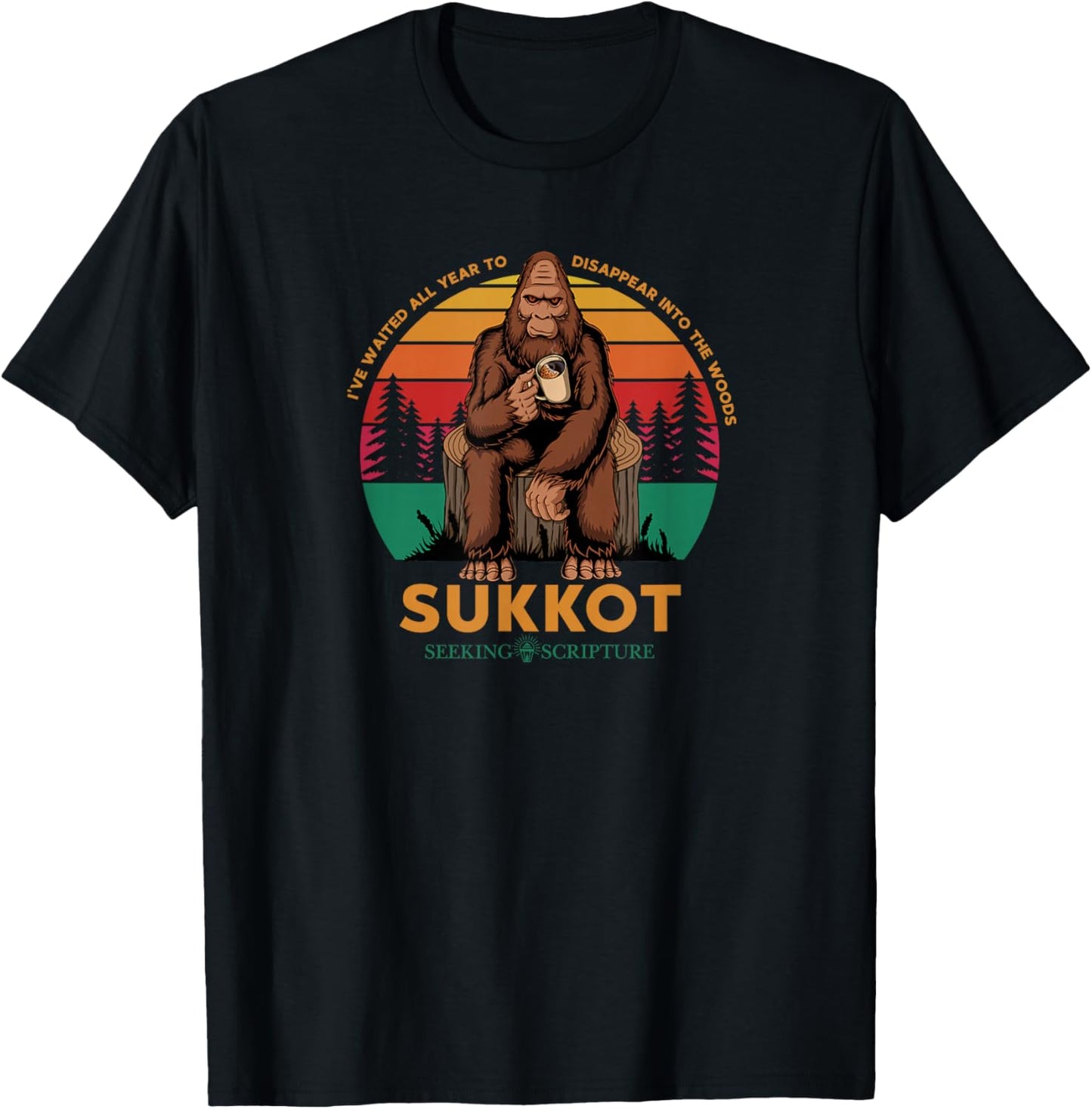 I've Waited All Year For Sukkot T-Shirt - T-Shirt | Black
