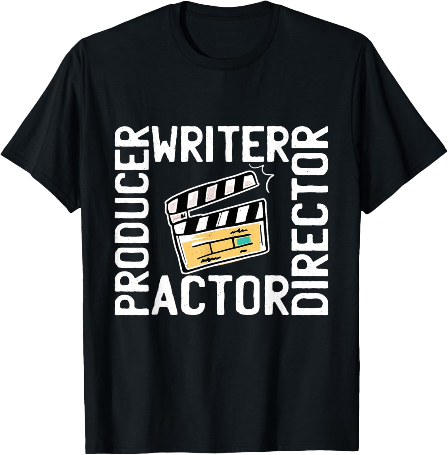 Funny Film Editor Designs For Film Making Lover -Adults Black Short Sleeve Classic Fit Retro Movie-Themed T-Shirt - T-Shirt | Black