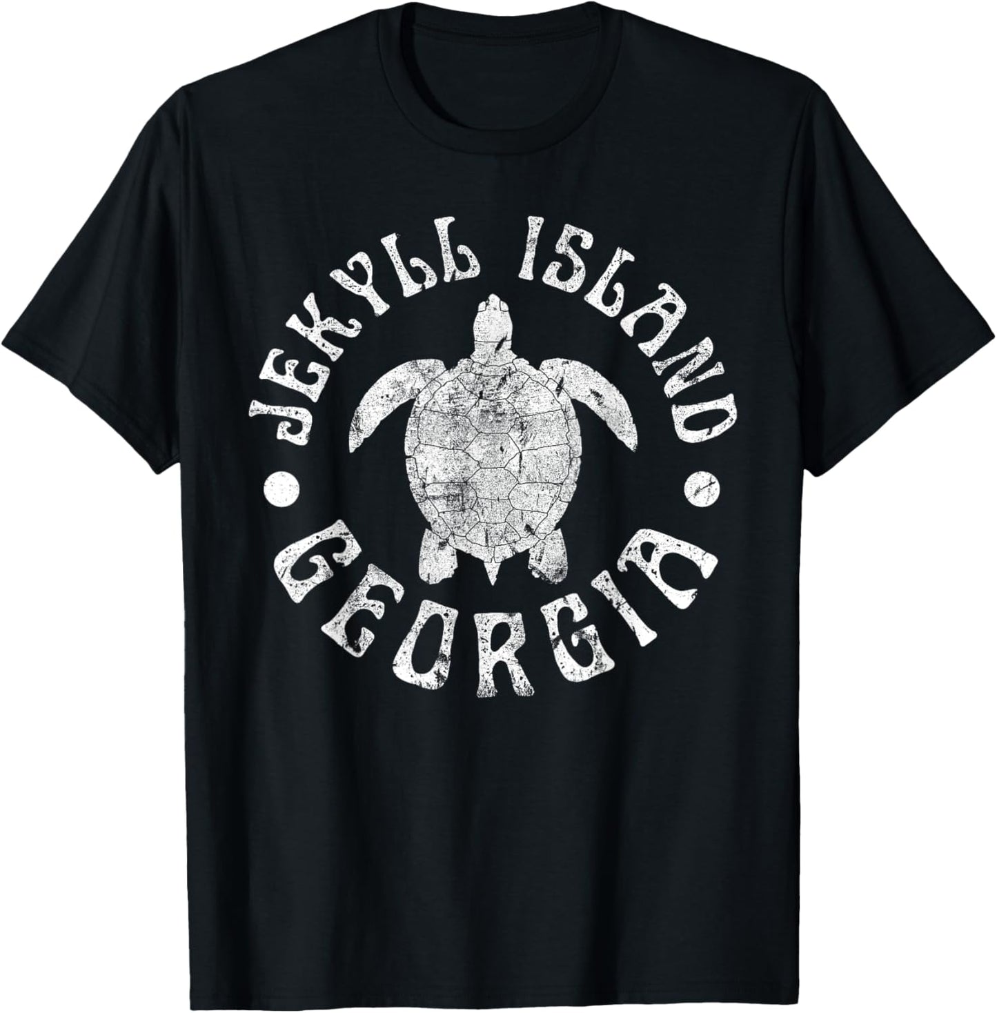Jekyll Island Georgia Beach Sea Turtle Summer Vacation Men Women Girls Kids T-Shirt - T-Shirt | Black