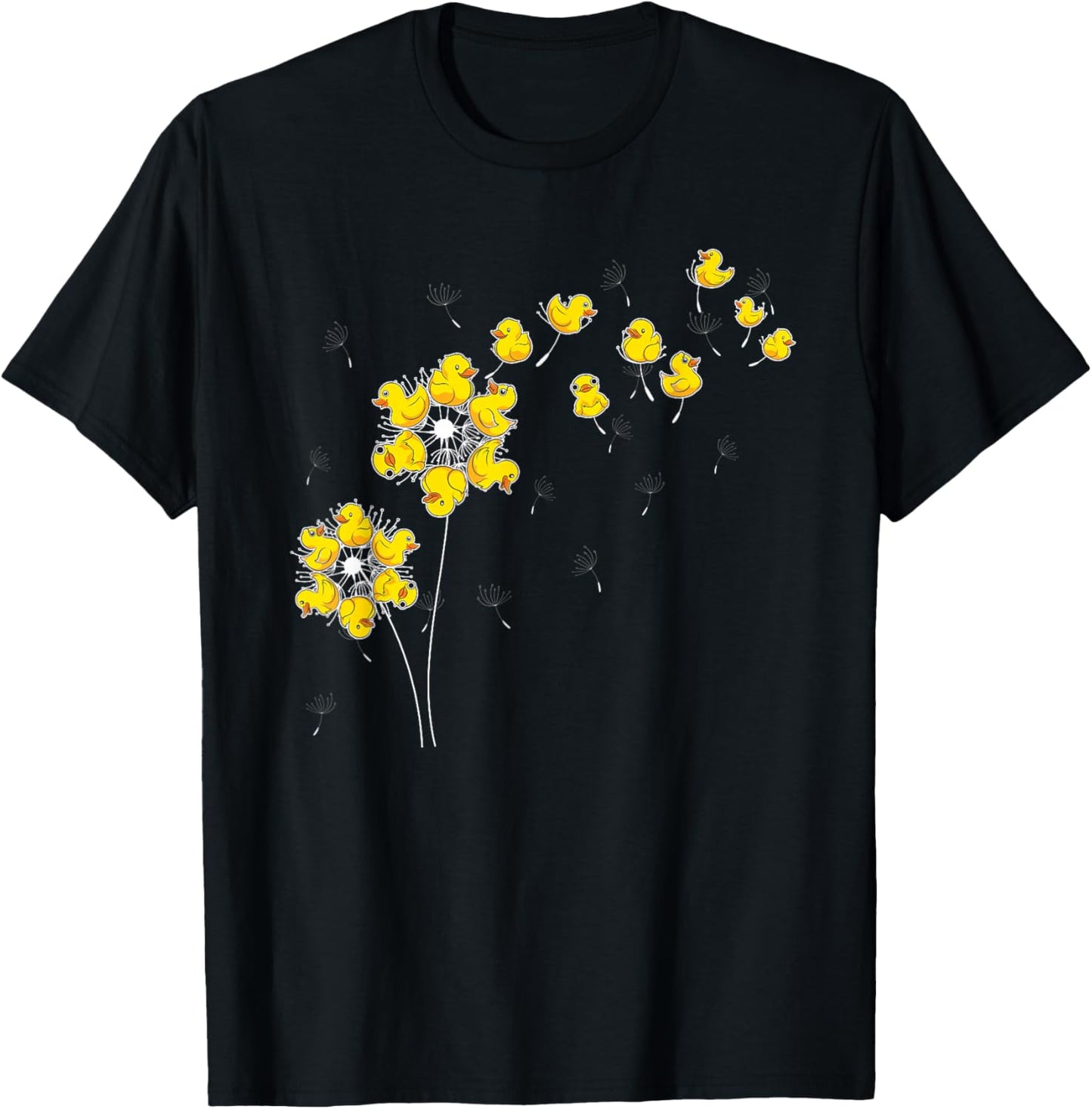 Rubber Duck, Dandelion, Squeaky Duck T-Shirt - T-Shirt | Black