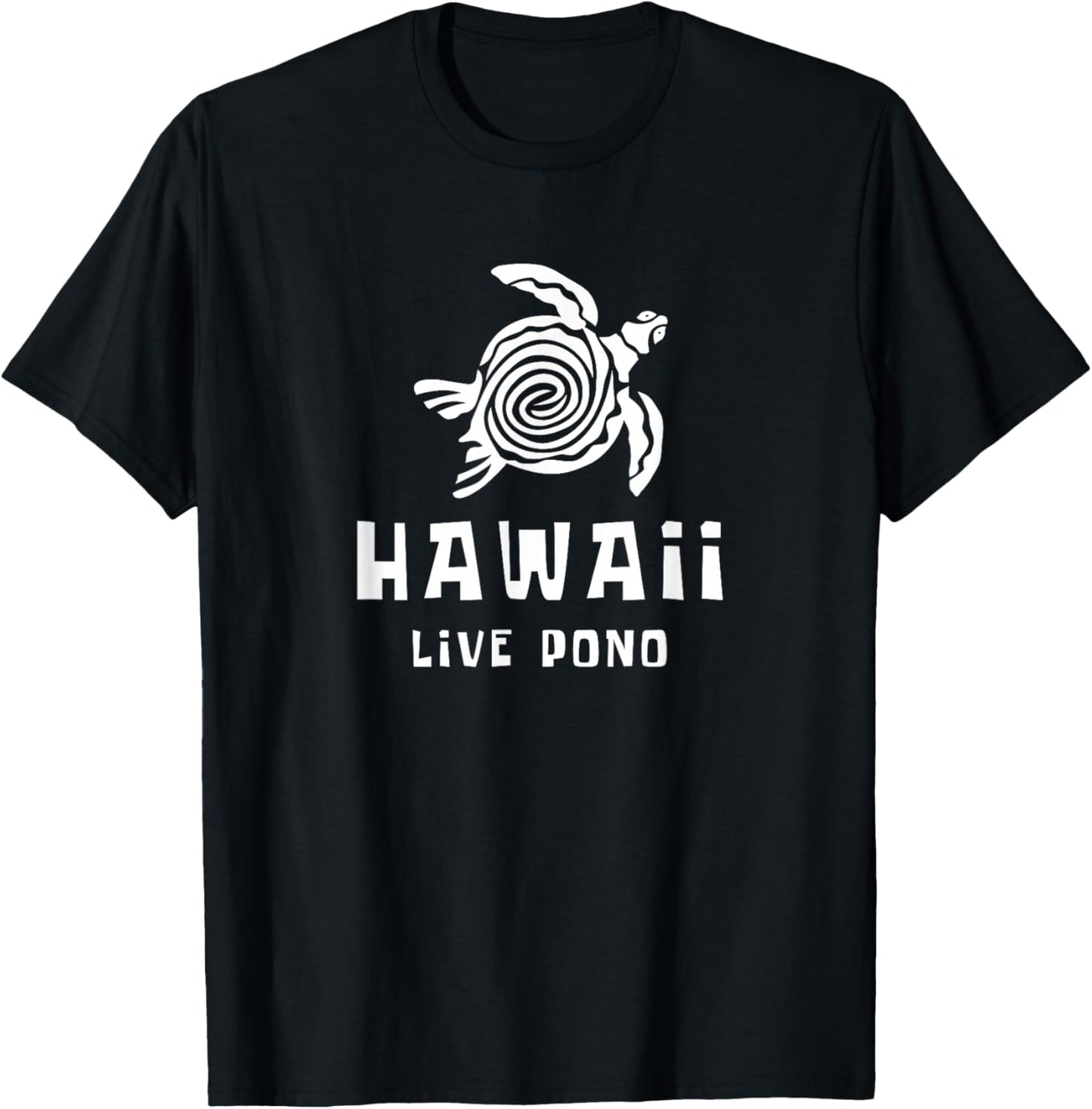 Hawaii Live Pono Sea Turtle Beach T-Shirt - T-Shirt | Black
