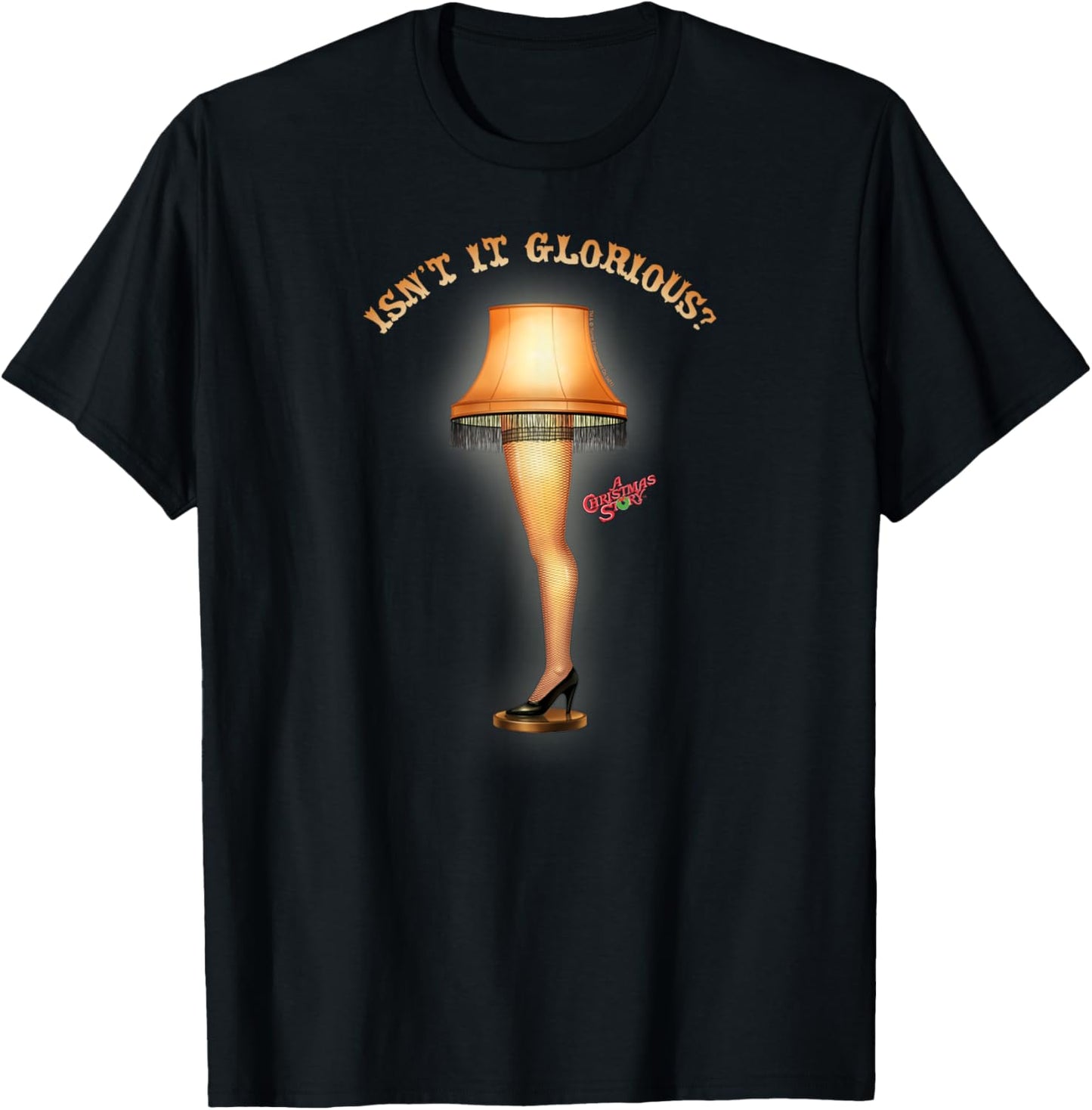 A Christmas Story Glowing Glorious Leg Lamp Funny Holiday T-Shirt - T-Shirt | Black