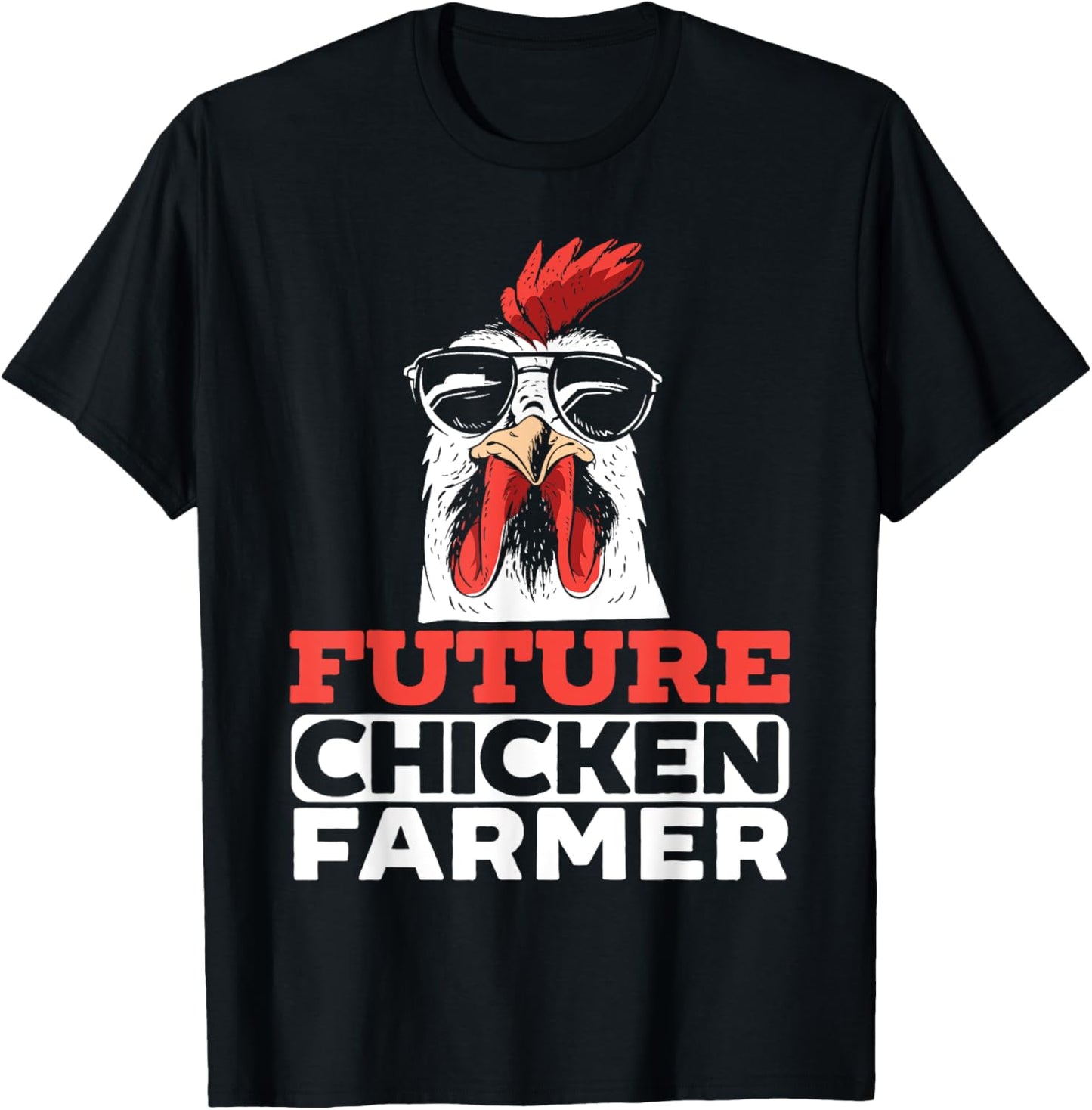 Future Chicken Farmer for a Chicken Lover Farming T-Shirt - T-Shirt | Black