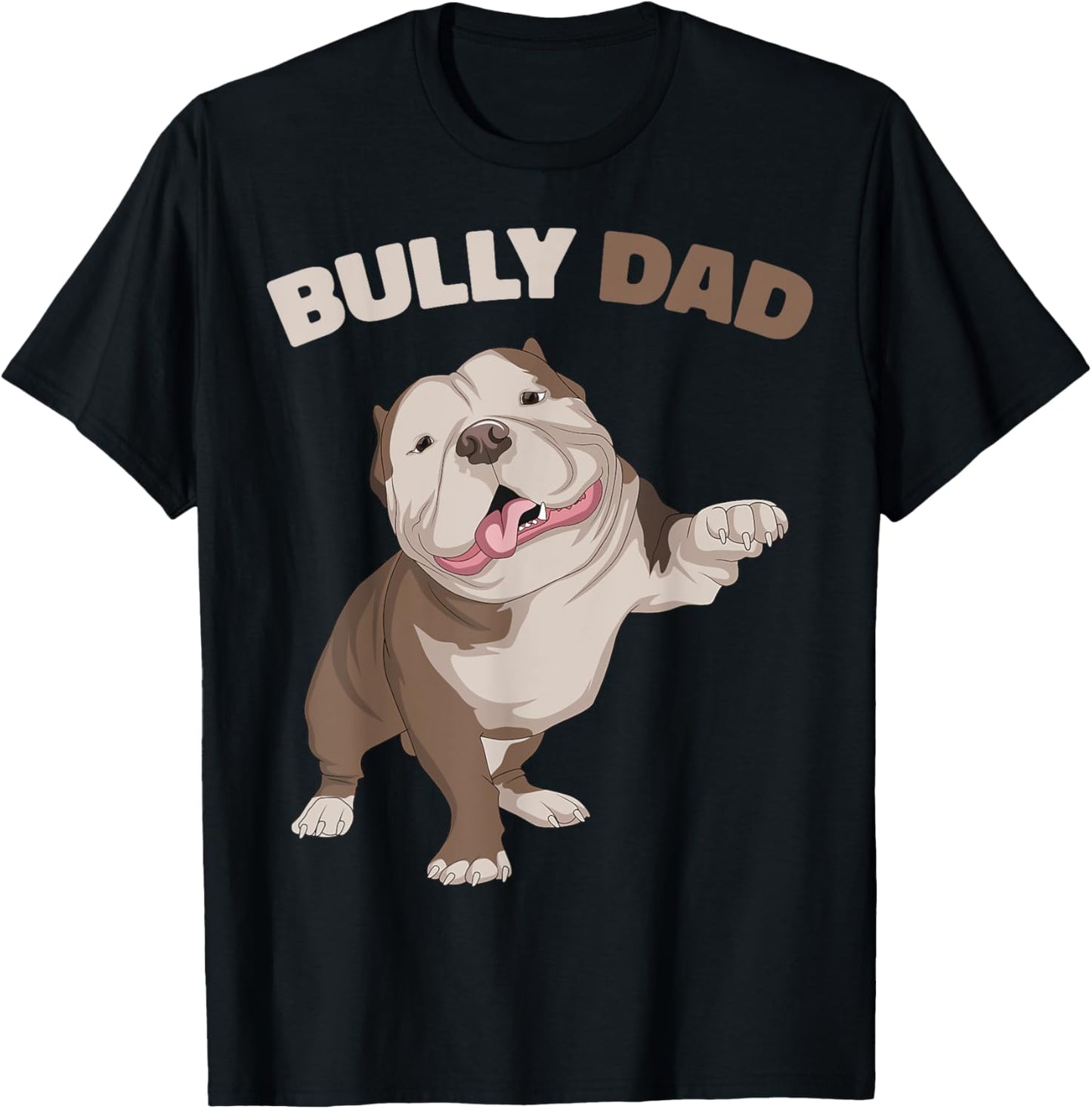 American Bully Dad Dog Owner Father Funny Men T-Shirt - T-Shirt | Black