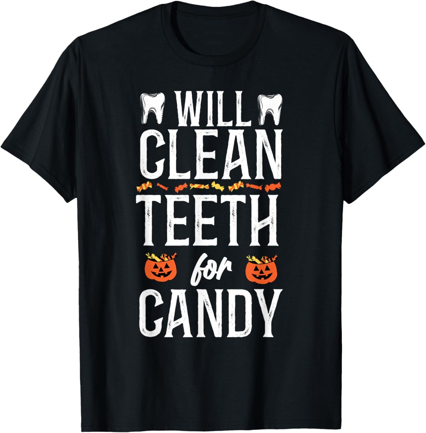 Dentist Dental Assistant Hygienist Halloween T-Shirt - T-Shirt | Black