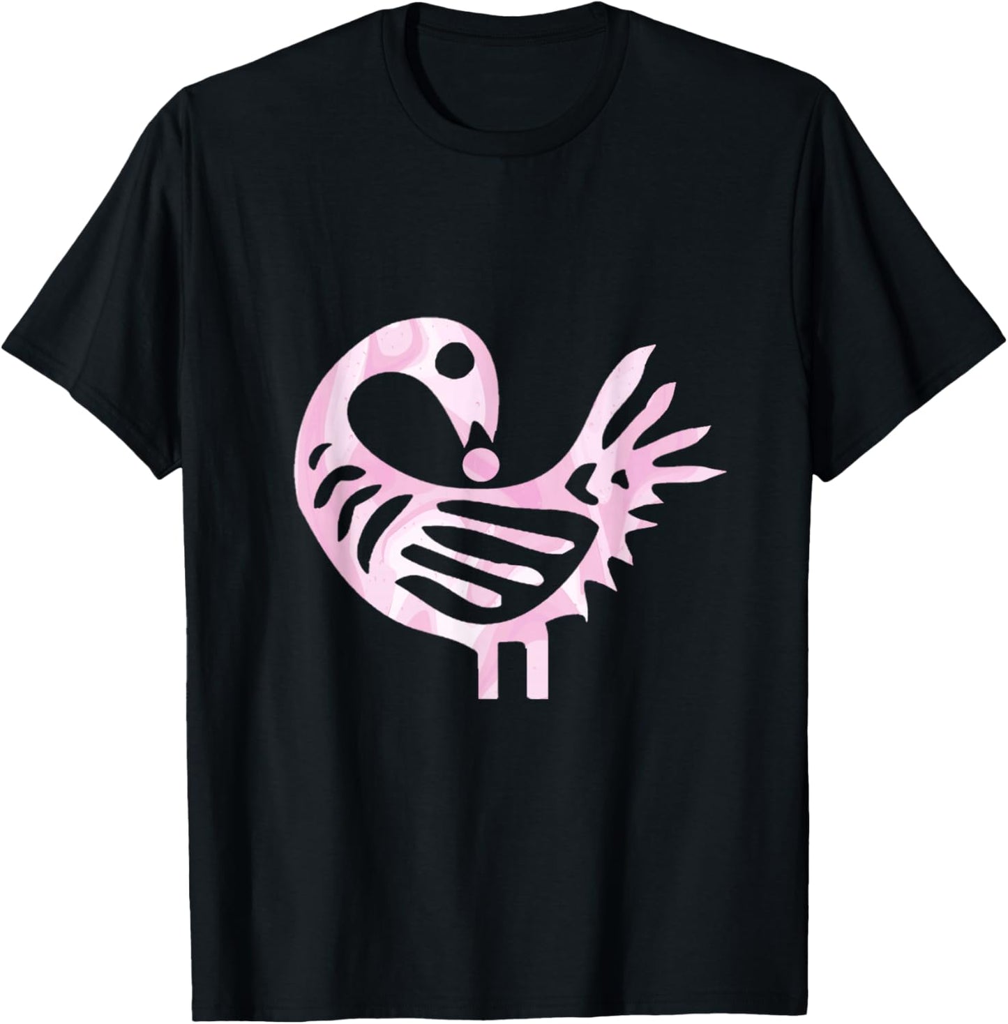 Sankofa Floral Pattern Afrocentric Adinkra Symbol T-Shirt - T-Shirt | Black