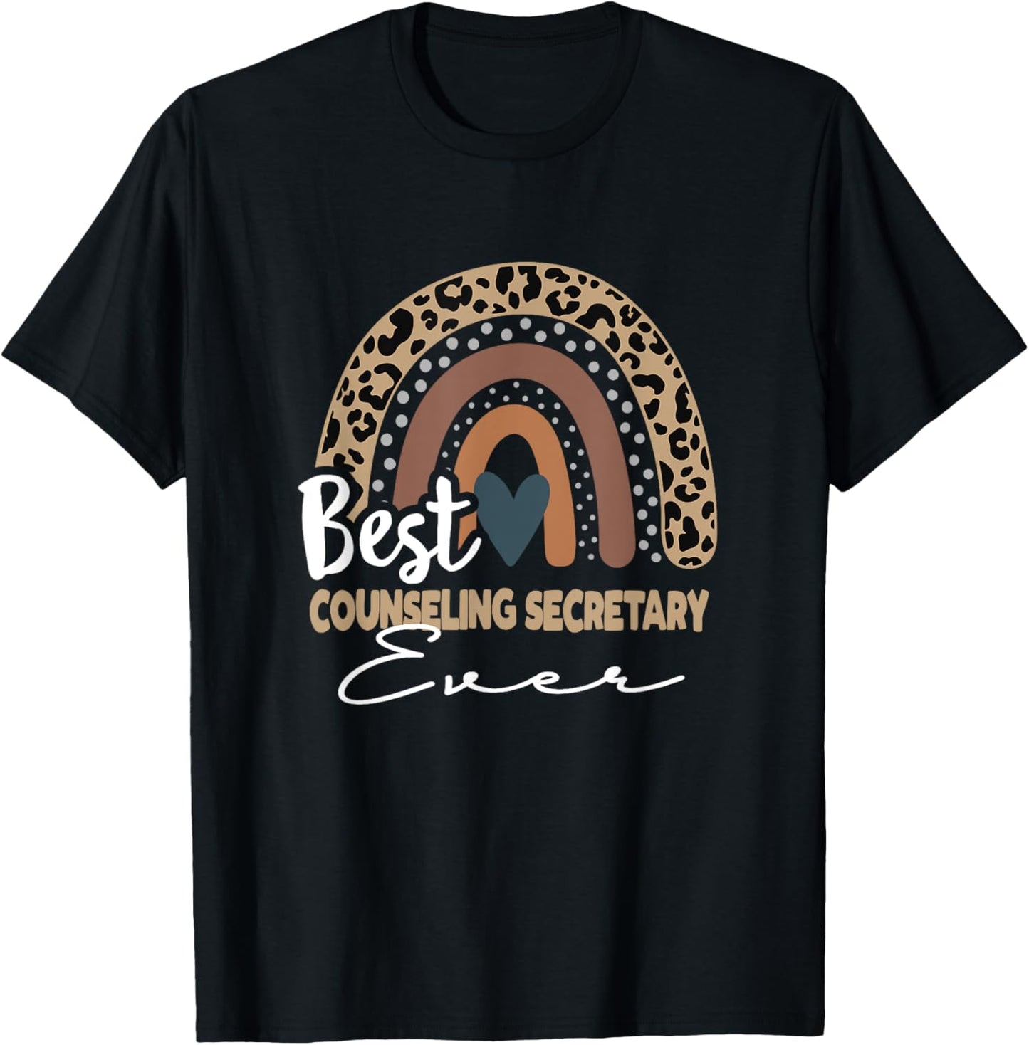 Back To School Boho Rainbow, counseling secretary T-Shirt - T-Shirt | Black