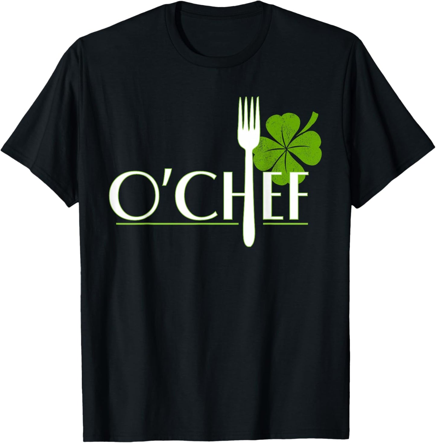 Funny St. Patrick's Day Cooking O' Chef BBQ Irish Culinary T-Shirt - T-Shirt | Black