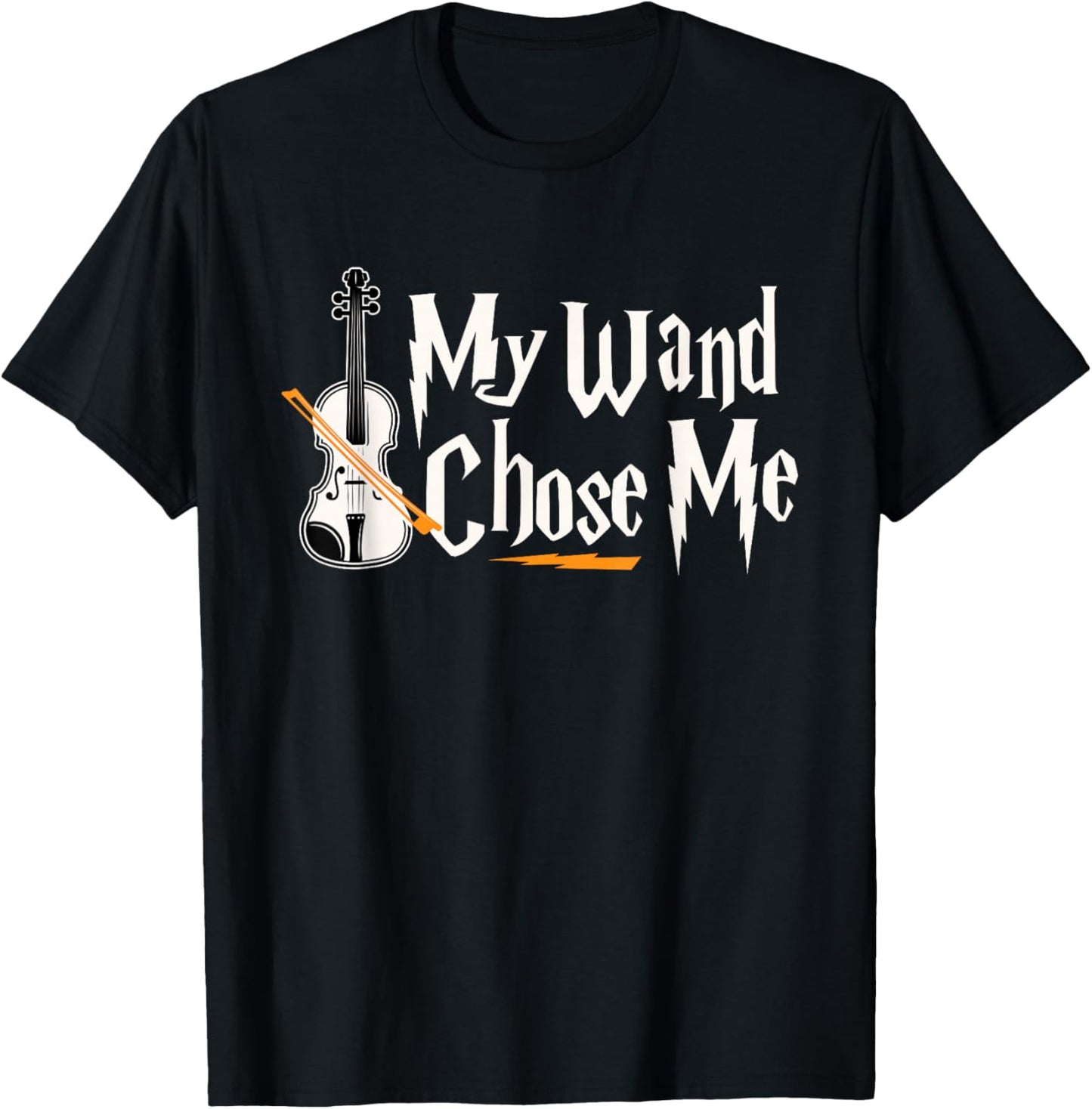 My Wand Chose Me Violin Player Violinist Music Small T-Shirt - T-Shirt | Black