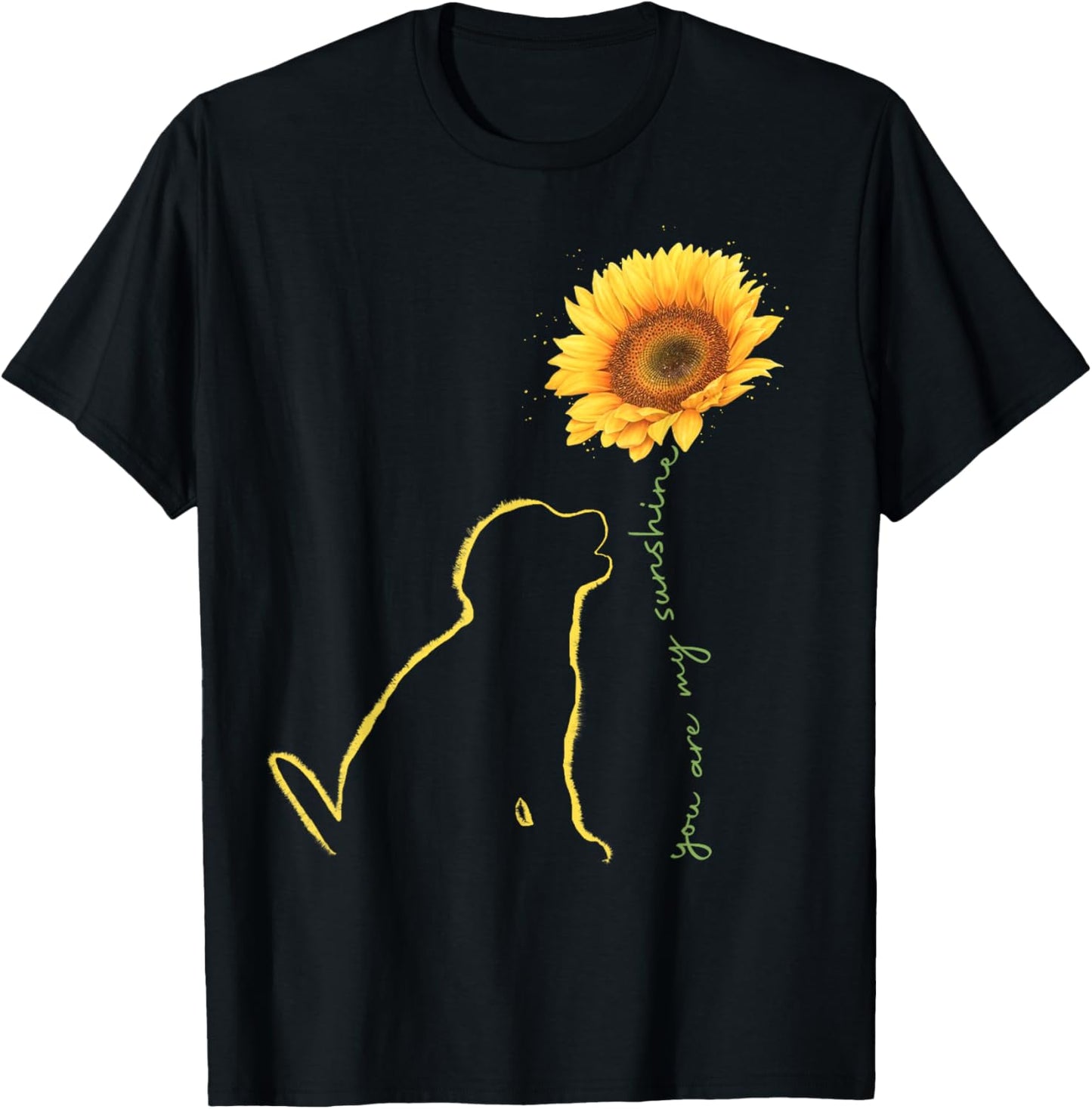 Labrador Retriever Dog You Are My Sunshine Paws Dogs T-Shirt - T-Shirt | Black
