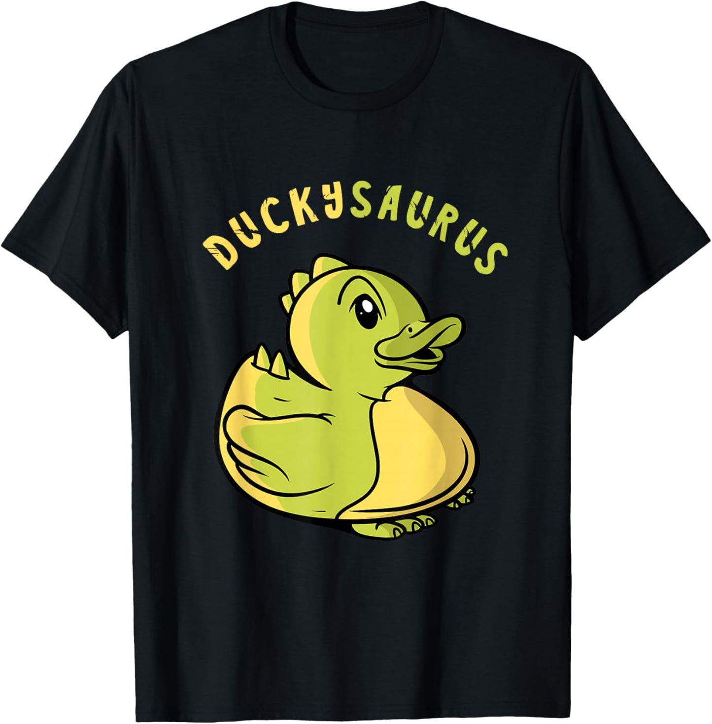Rubber Duck Dinosaur Rubber Ducky T-Rex Funny Duckie Dino T-Shirt - T-Shirt | Black