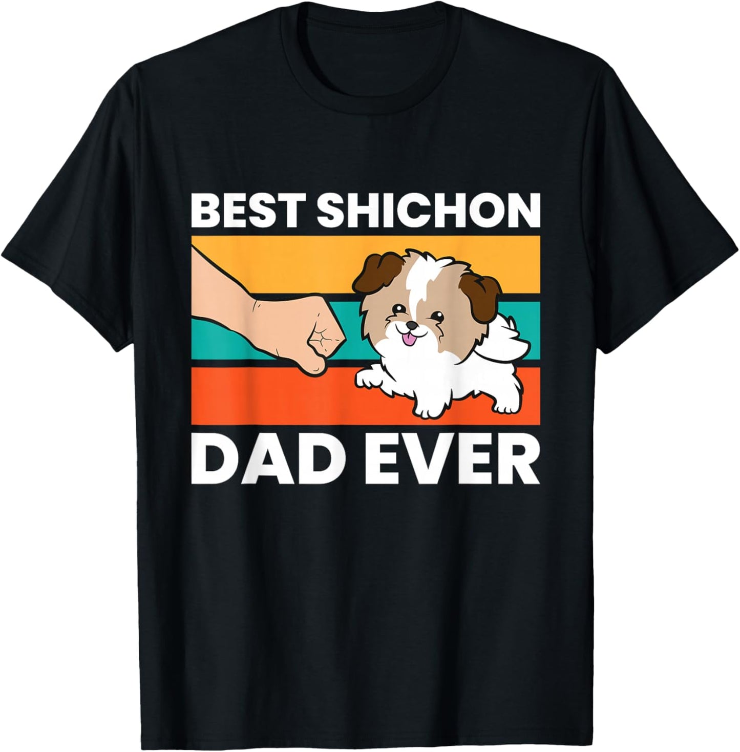 Best Shichon Dad Ever T-Shirt - T-Shirt | Black