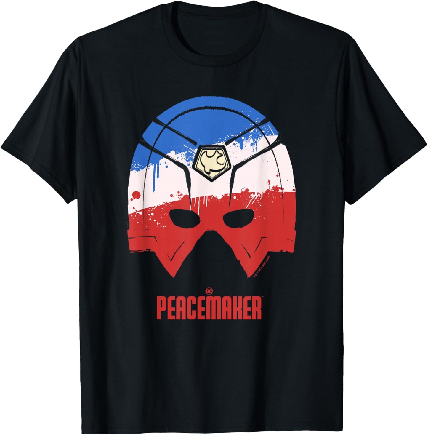 Peacemaker Americana Painted Helmet T-Shirt - T-Shirt | Black