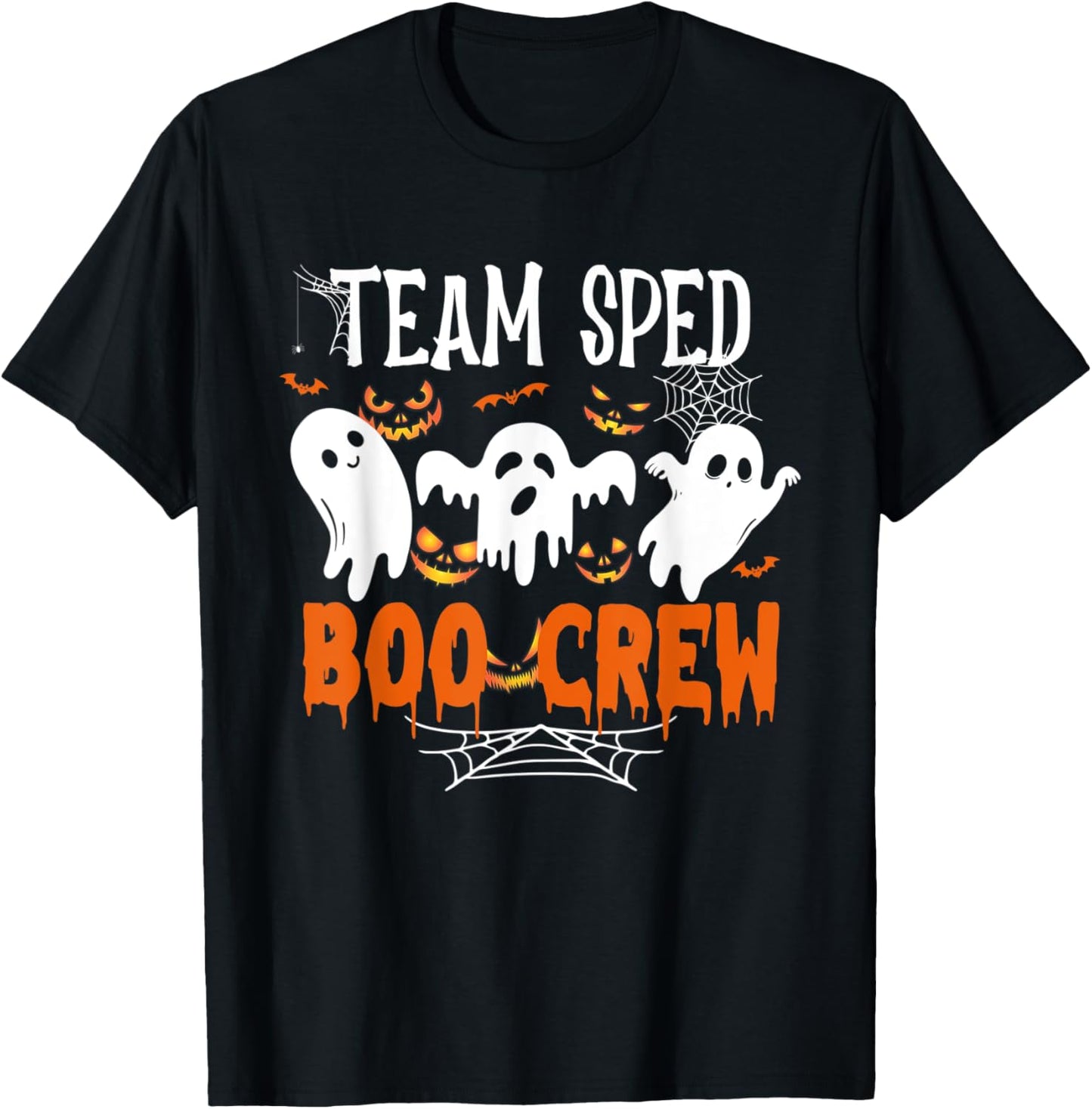 Team Sped Boo Crew Halloween Ghost Sped Teacher Halloween Women T-Shirt - T-Shirt | Black