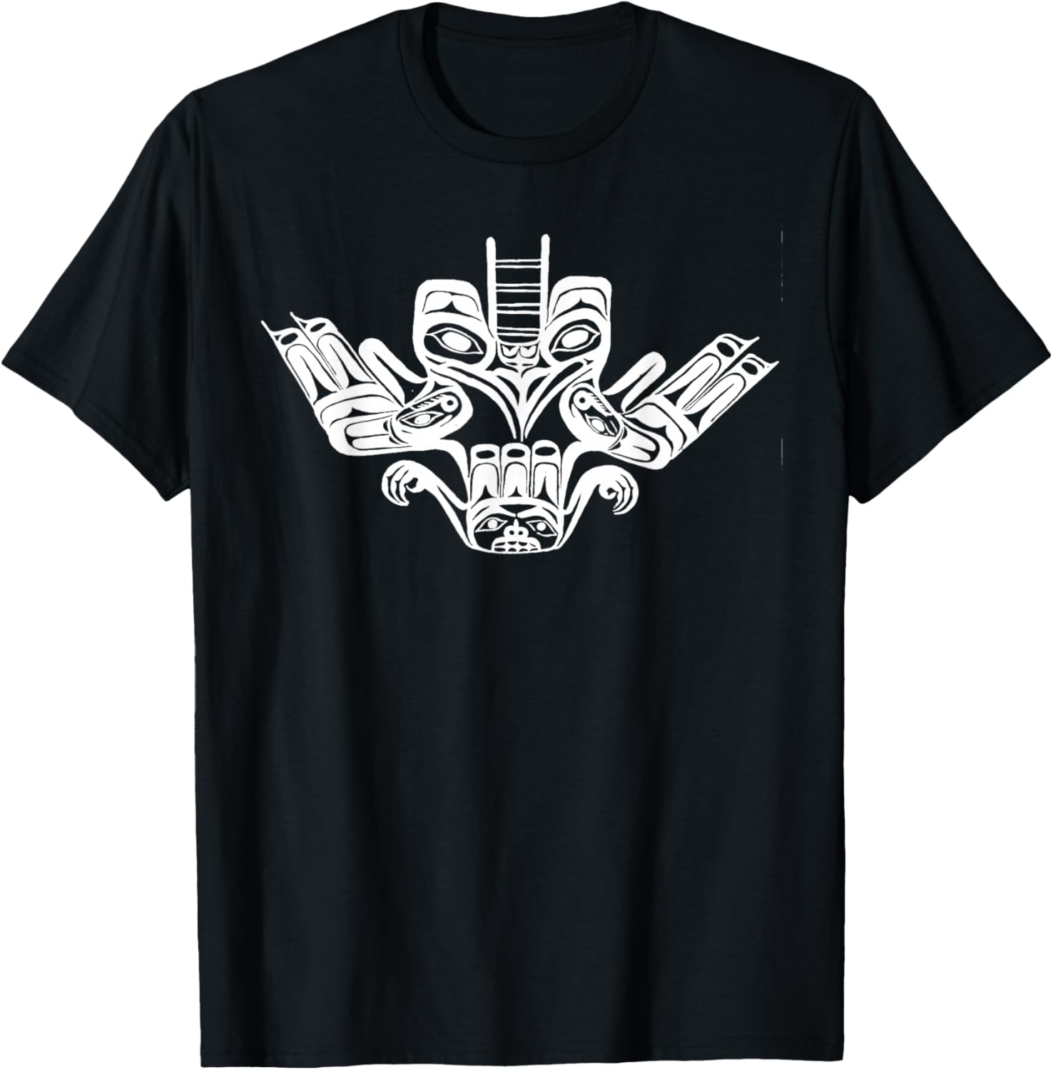 Thunderbird Northwest Tribal Native American Indian Art T-Shirt - T-Shirt | Black