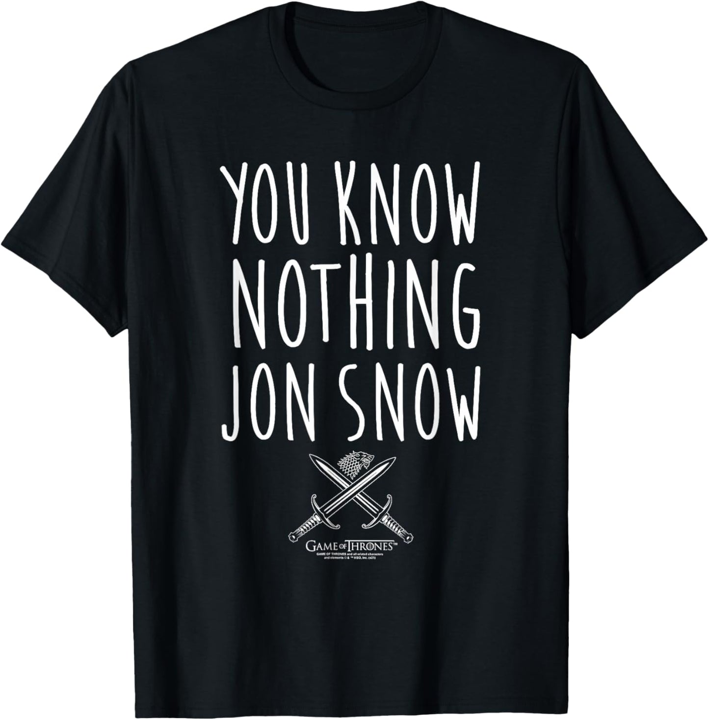 Game of Thrones You Know Nothing T-Shirt - T-Shirt | Black