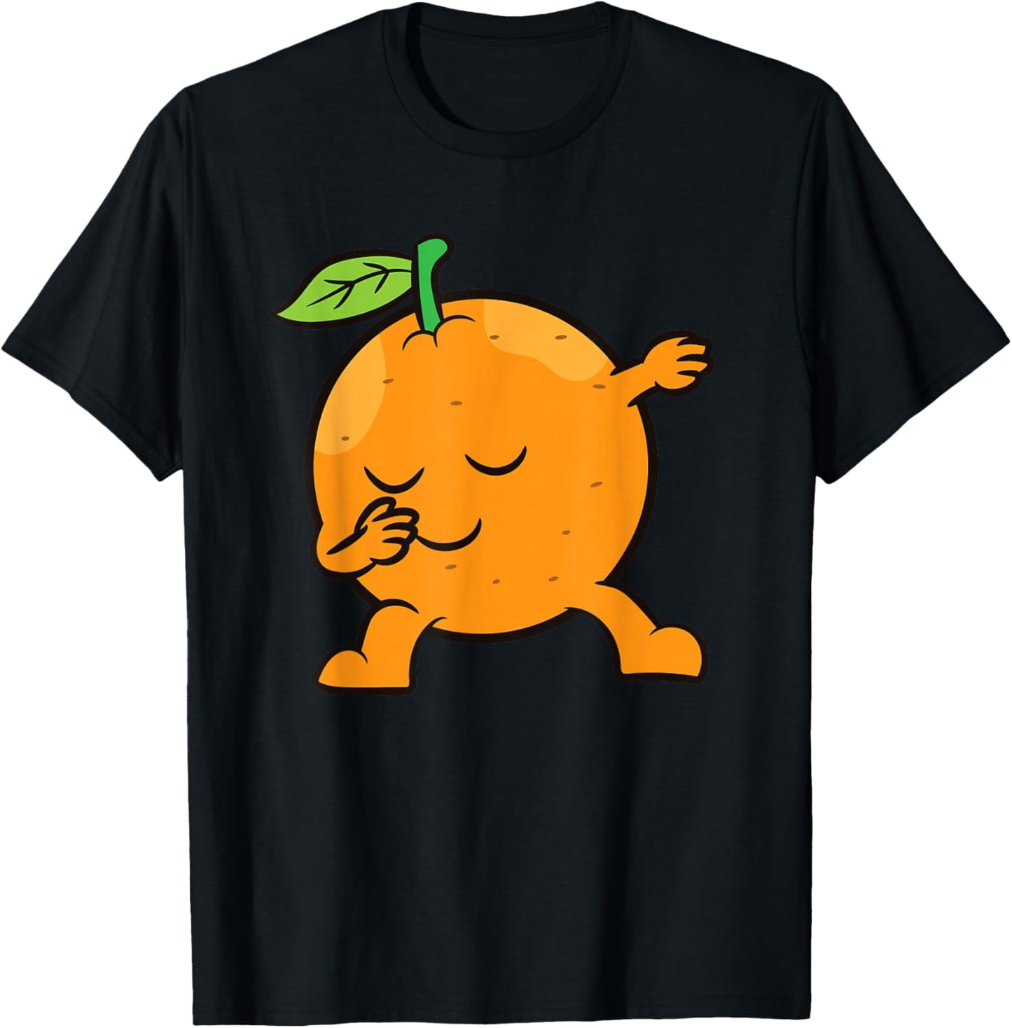 Orange Dabbing Orange Fruit Love Oranges T-Shirt - T-Shirt | Black