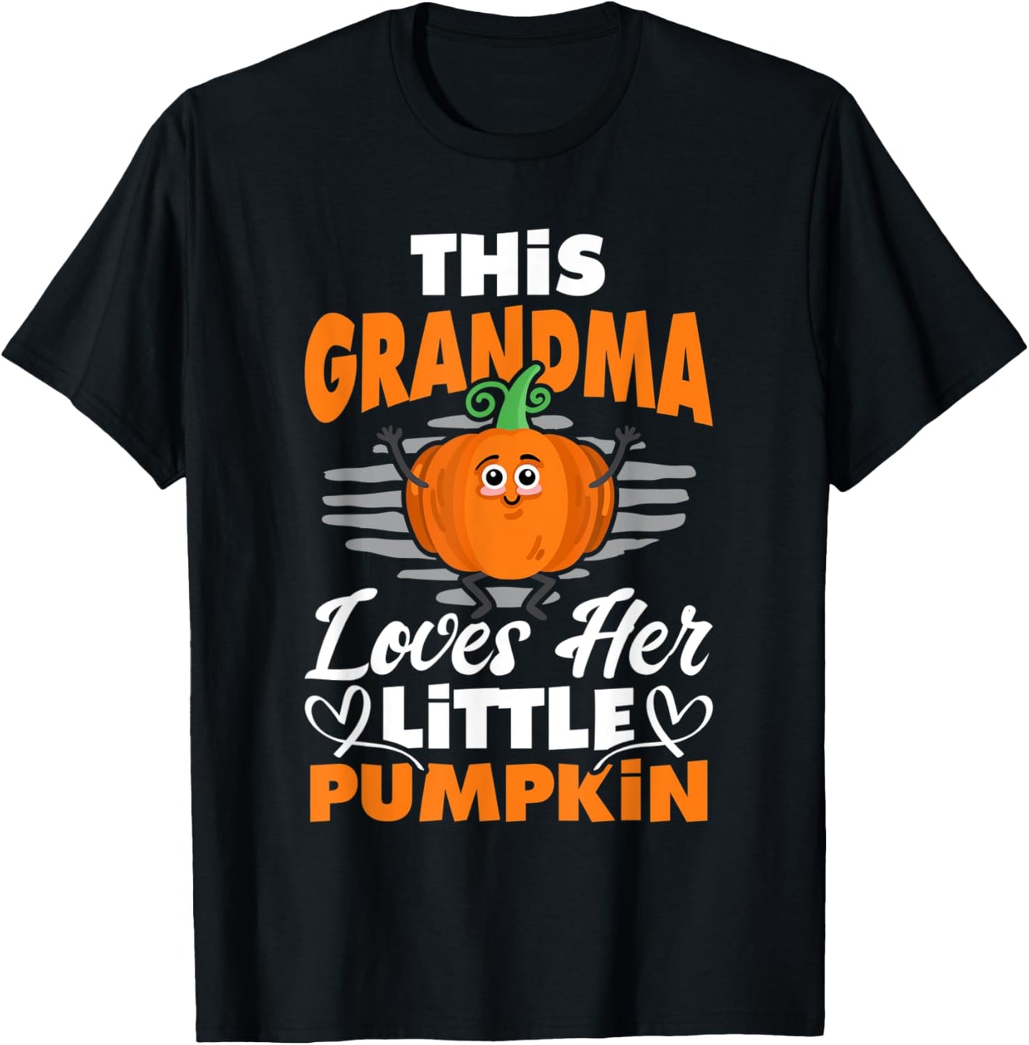 This Grandma Loves Her Little Pumpkin Halloween Grandmother T-Shirt - T-Shirt | Black