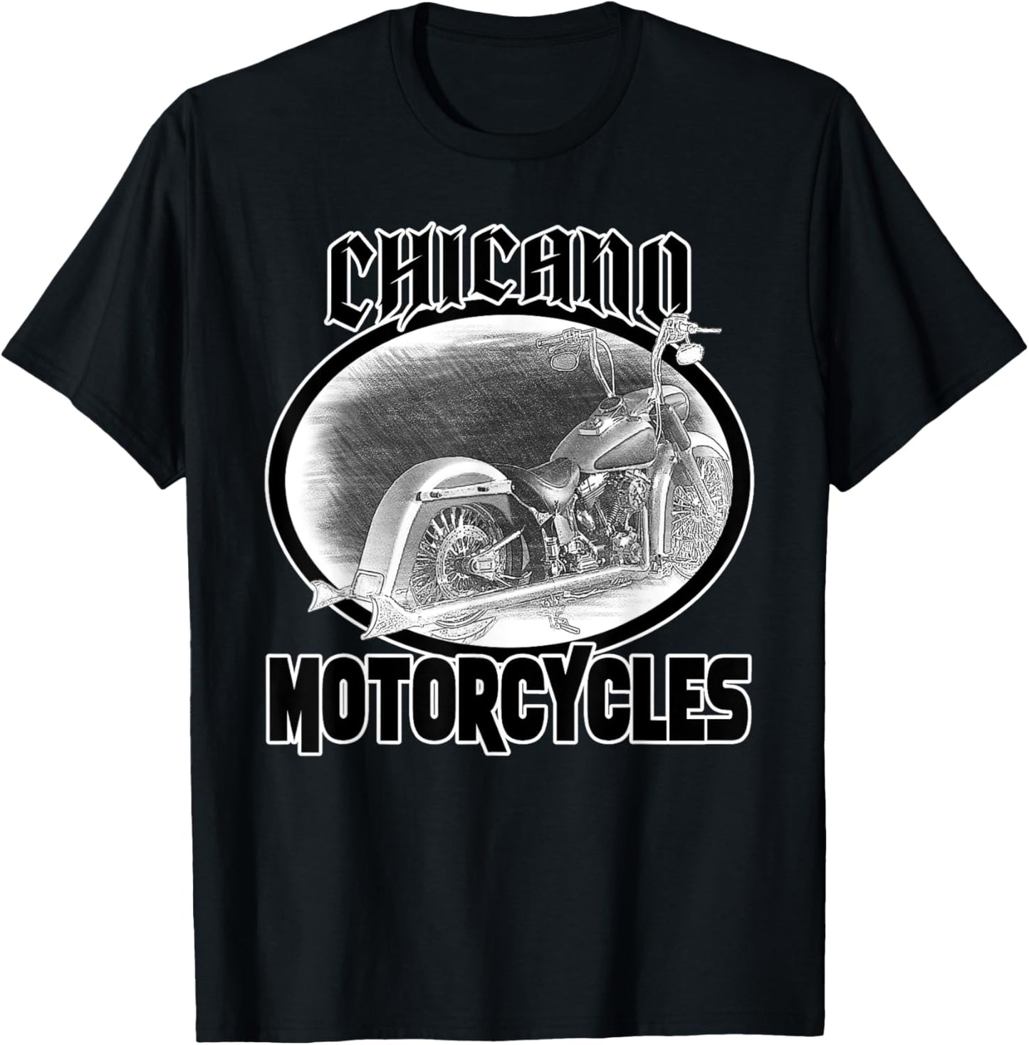 Chicano Cholo Latino Style Biker Chicano Motorcycles T-Shirt - T-Shirt | Black