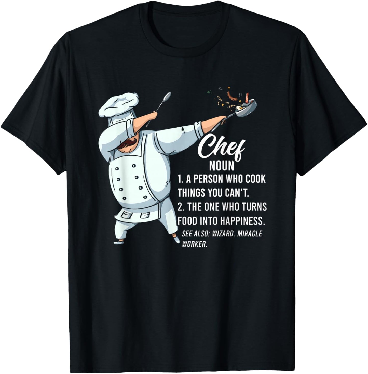 Funny Dabbing Chef Definition | Cook Chef T-Shirt - T-Shirt | Black