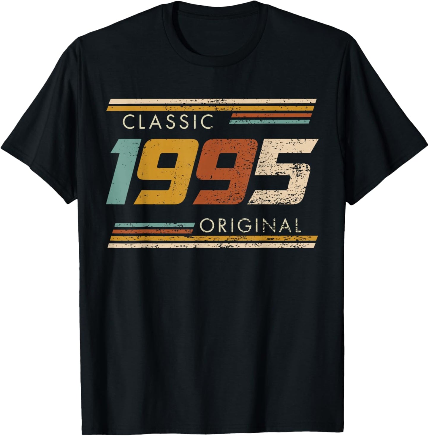 Classic 1995 Original Vintage Birthday Est 1995 Edition T-Shirt - T-Shirt | Black