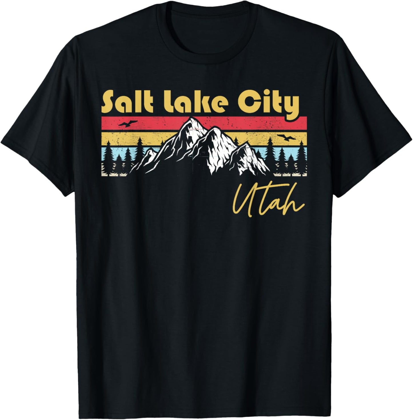 Salt Lake City Utah Roots Hometown Vintage Home State Pride T-Shirt - T-Shirt | Black
