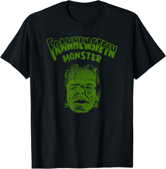 Classic Horror Movie Monsters-Vintage Frankenstein Monster T-Shirt - T-Shirt | Black