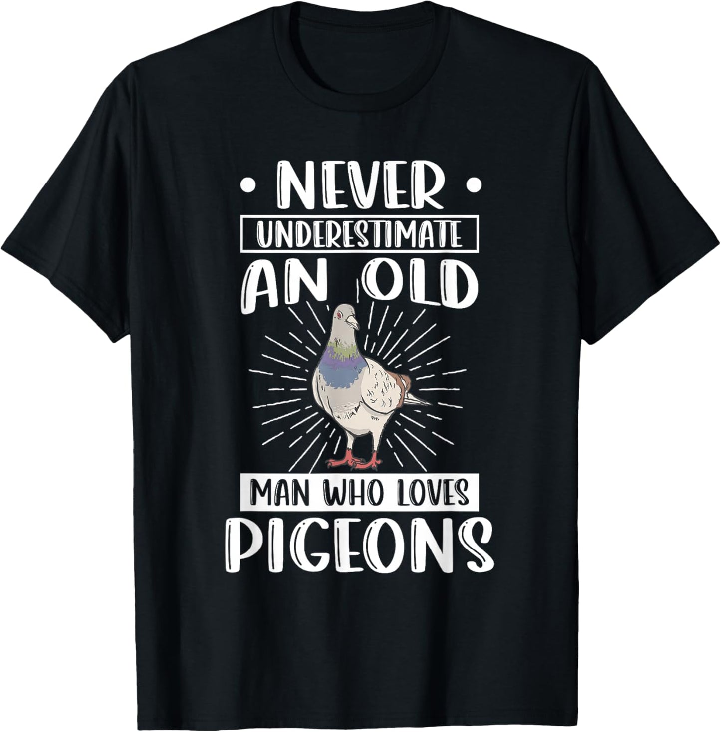Pigeon Grandpa T-Shirt - T-Shirt | Black