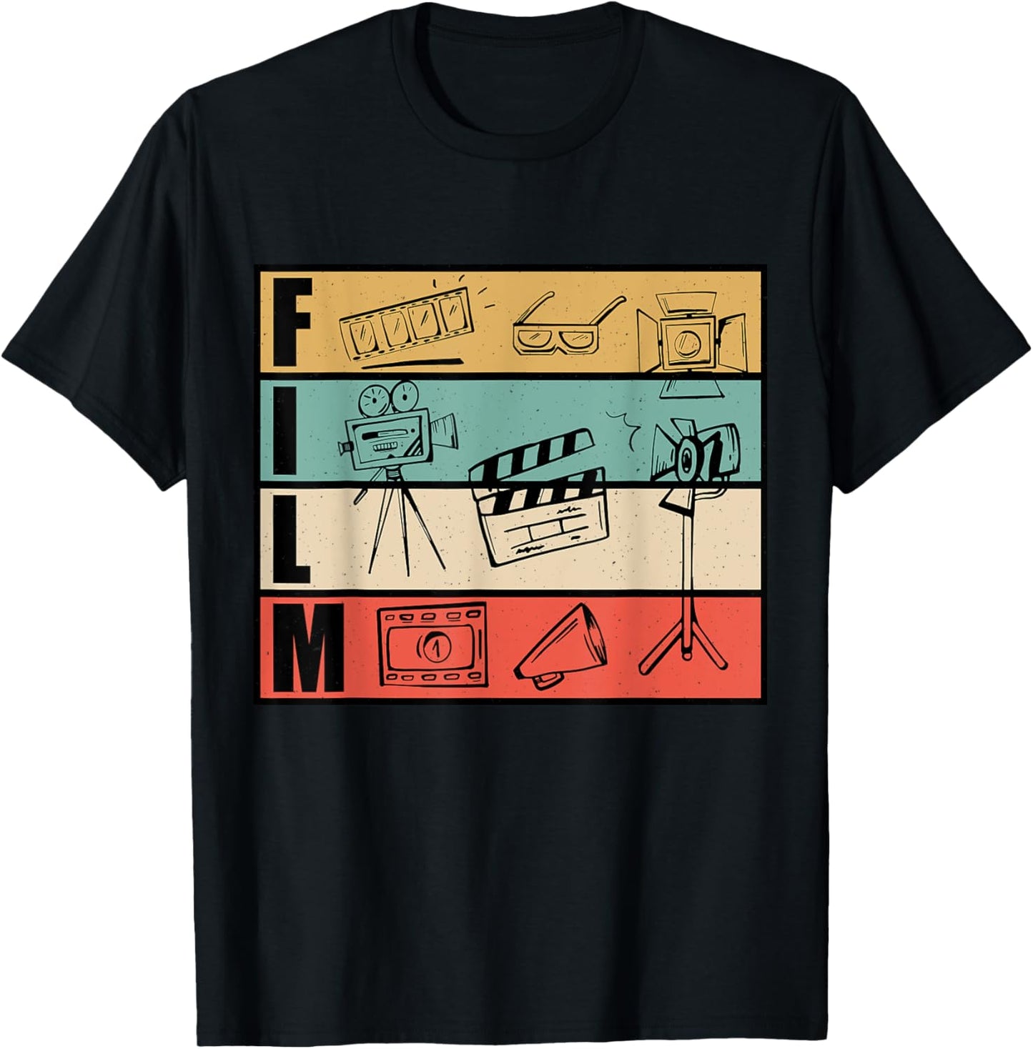 Filmmaker And Movie Director Design For Filming Cameraman T-Shirt - T-Shirt | Black