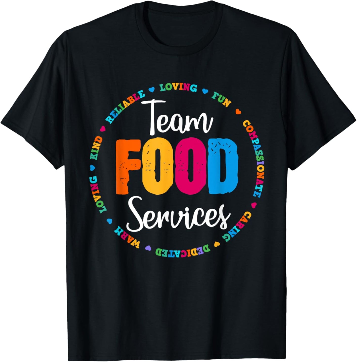 Food Services Team Cafeteria Crew Helper School Admin Squad T-Shirt - T-Shirt | Black